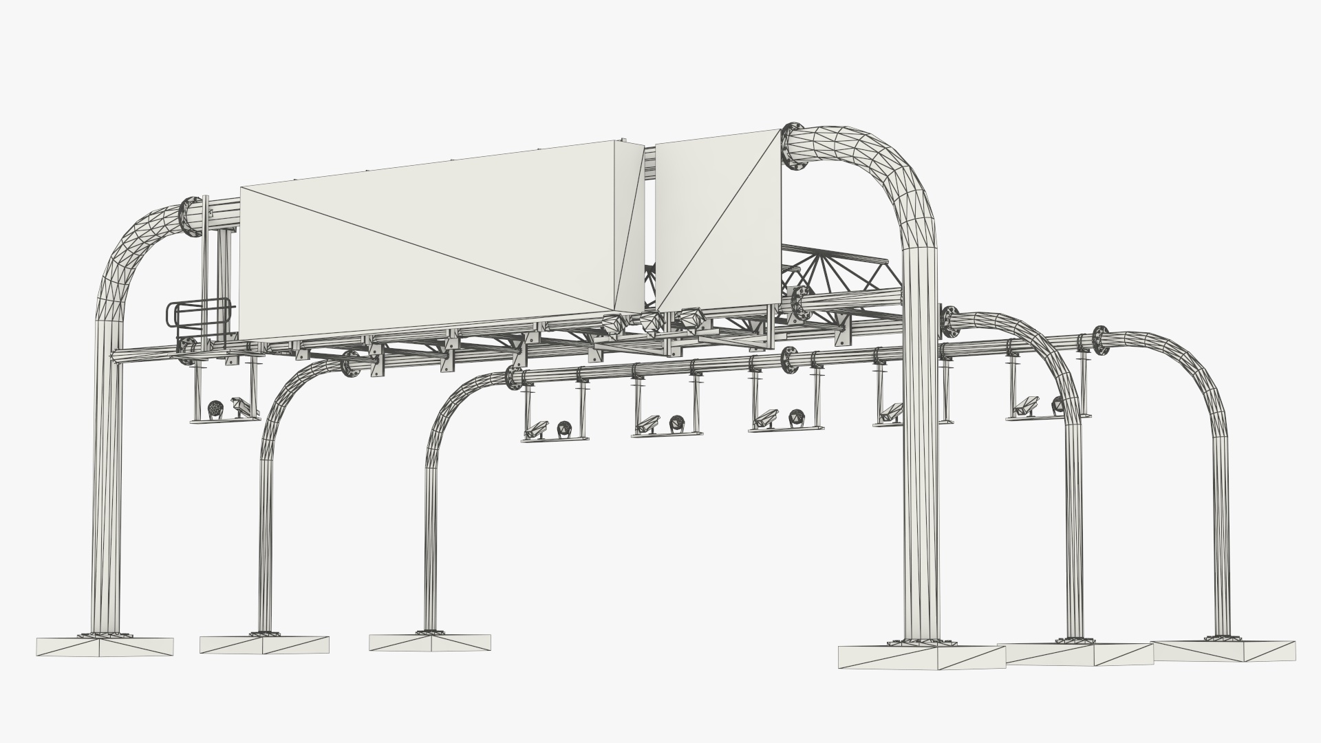 Digital Roadway Sign Structure Game Ready, view 11