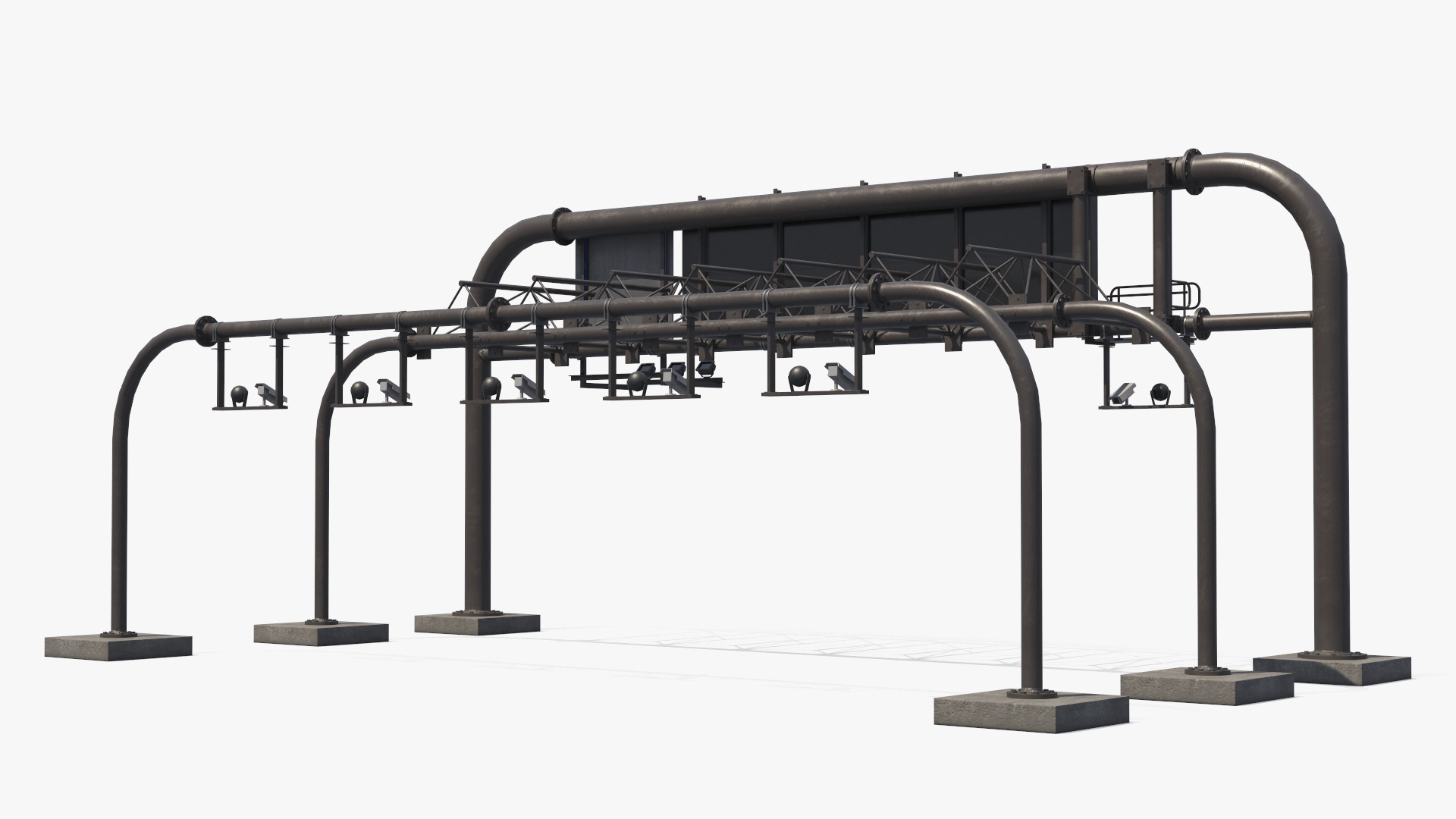 Digital Roadway Sign Structure Game Ready, view 3