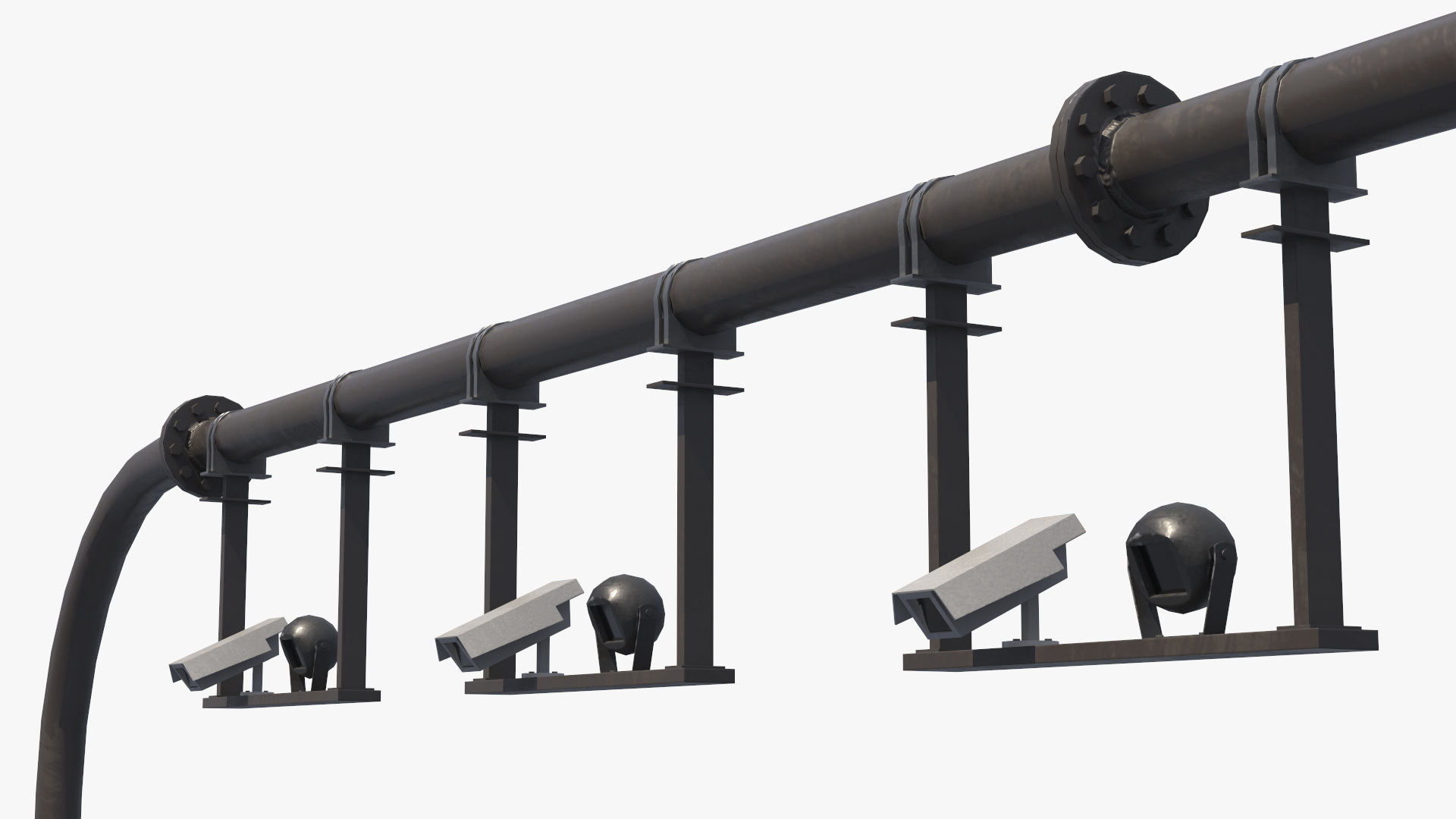 Digital Roadway Sign Structure Game Ready, view 8