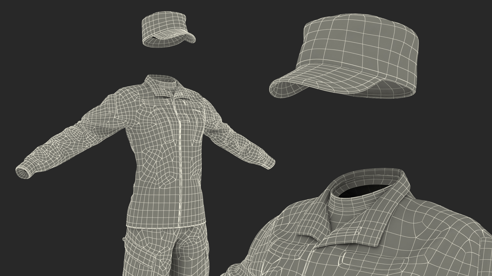 3D Female US Soldier Military ACU Uniform model