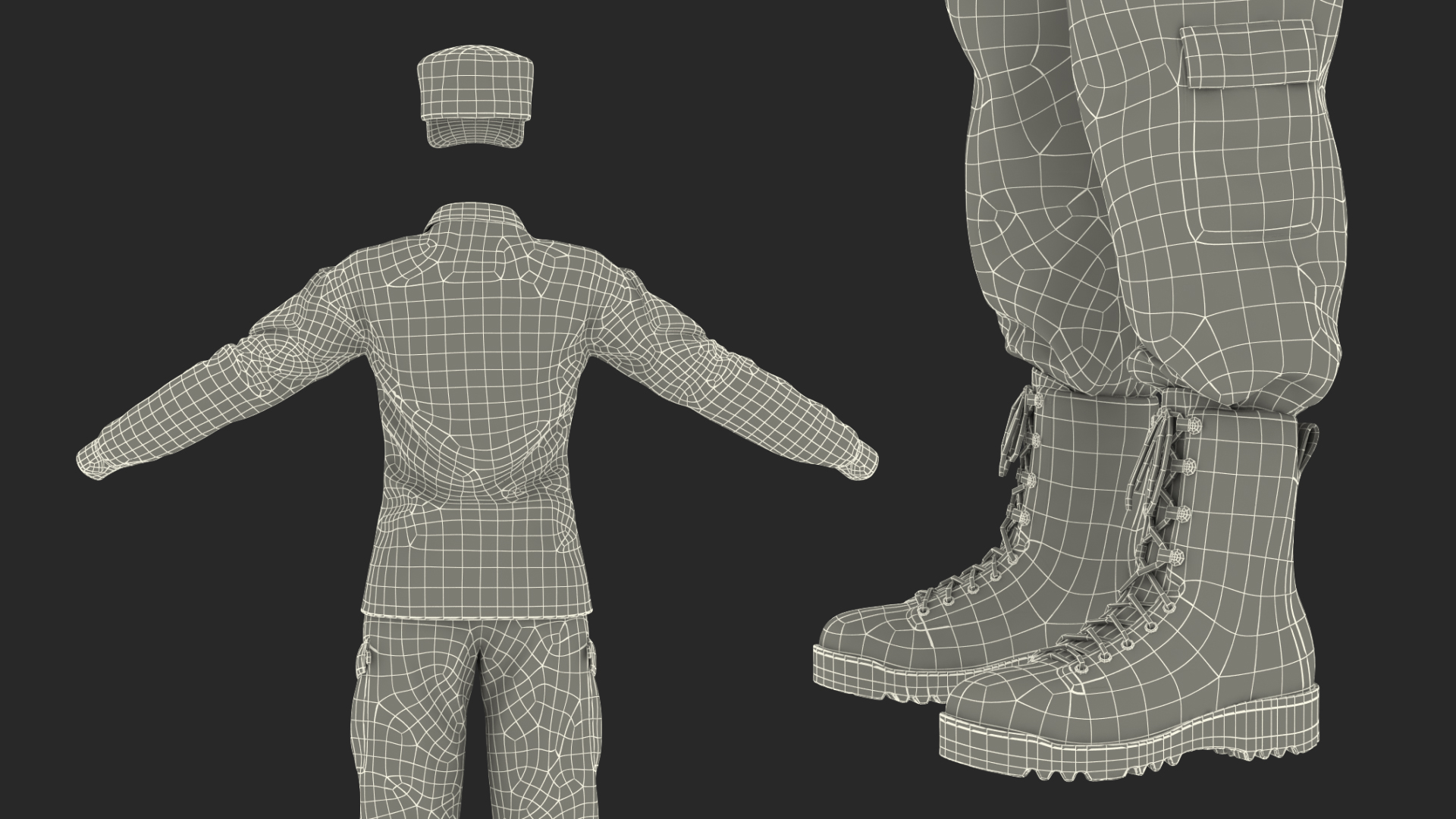 3D Female US Soldier Military ACU Uniform model