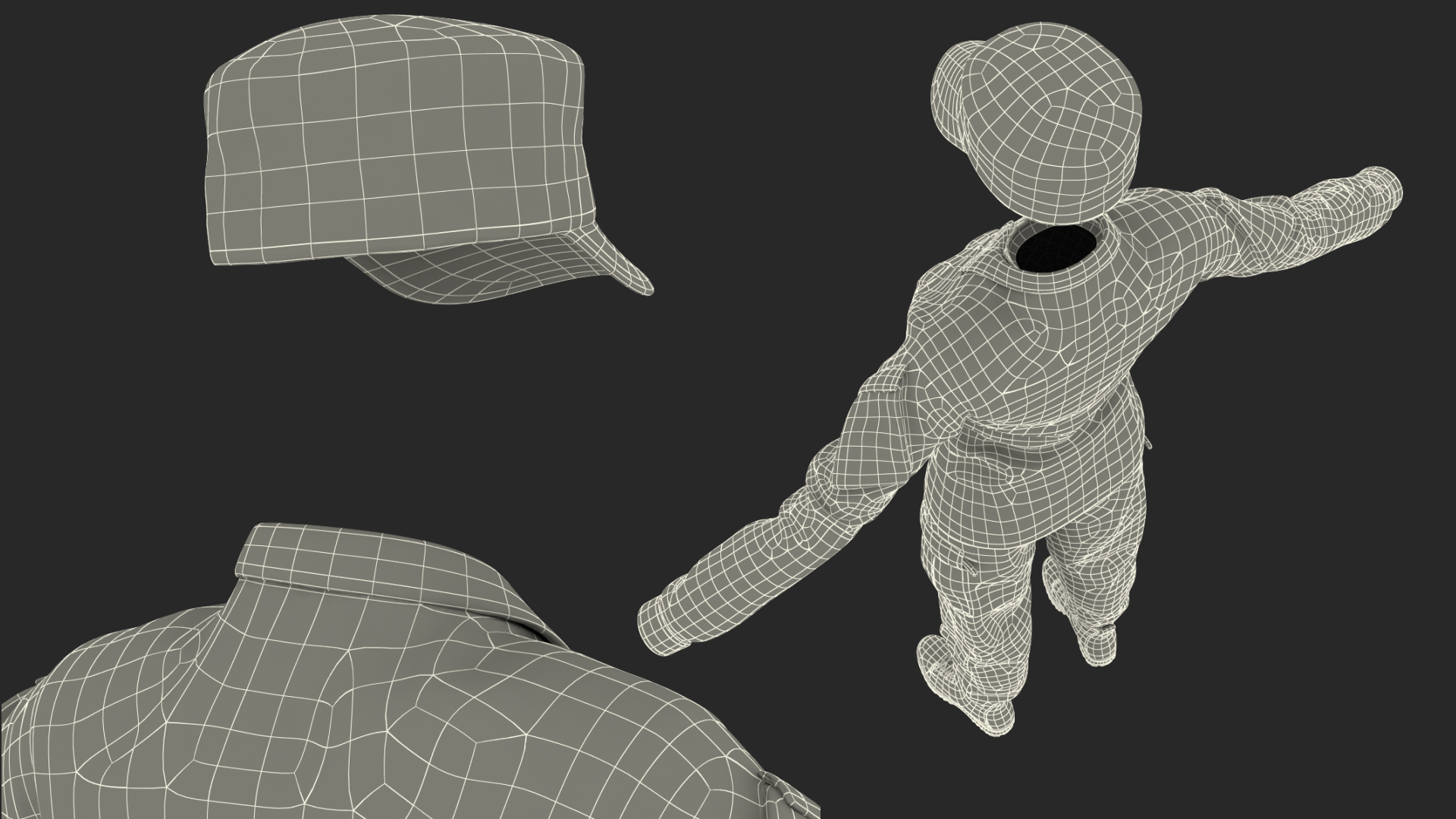 3D Female US Soldier Military ACU Uniform model