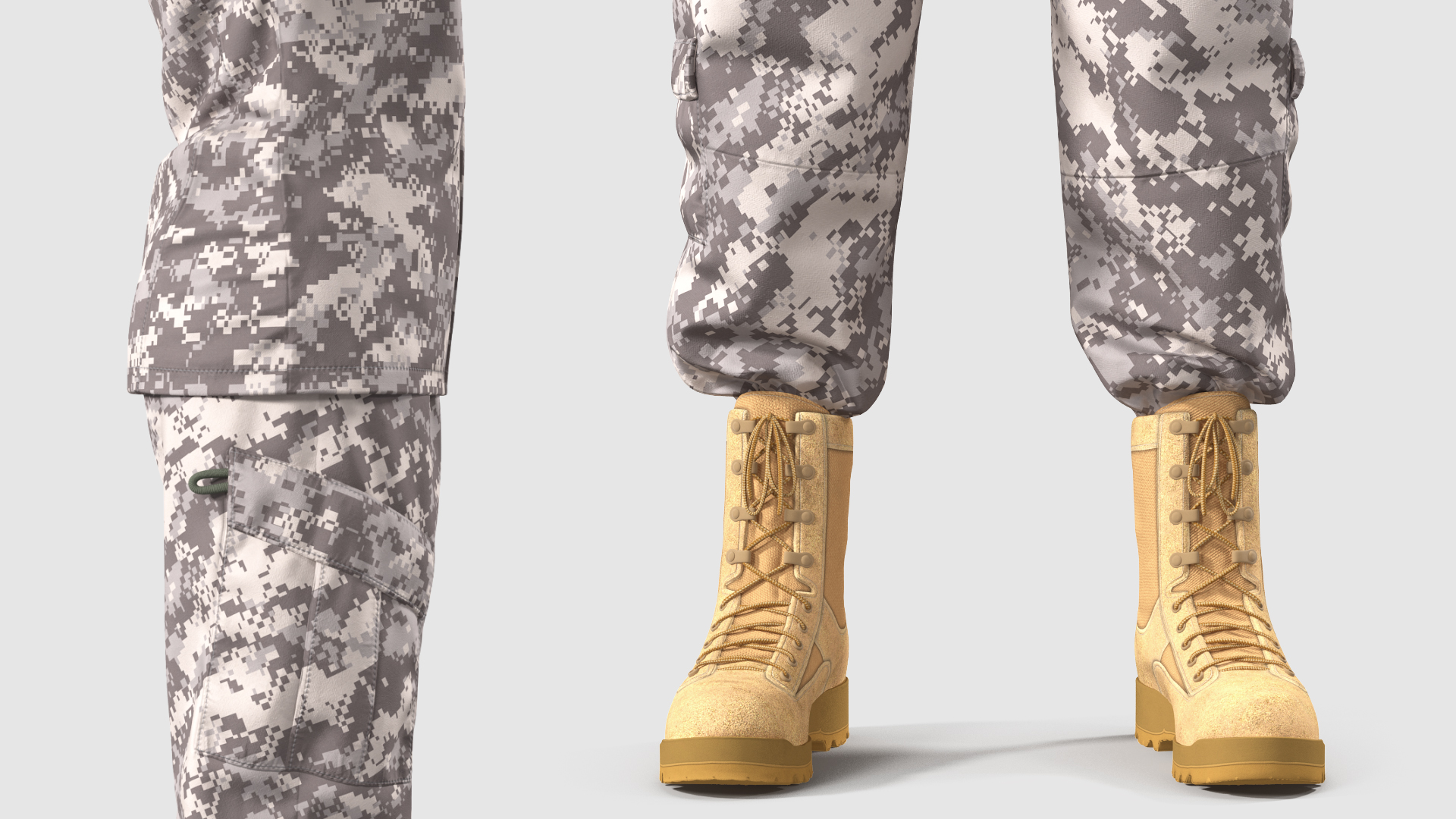 3D Female US Soldier Military ACU Uniform model