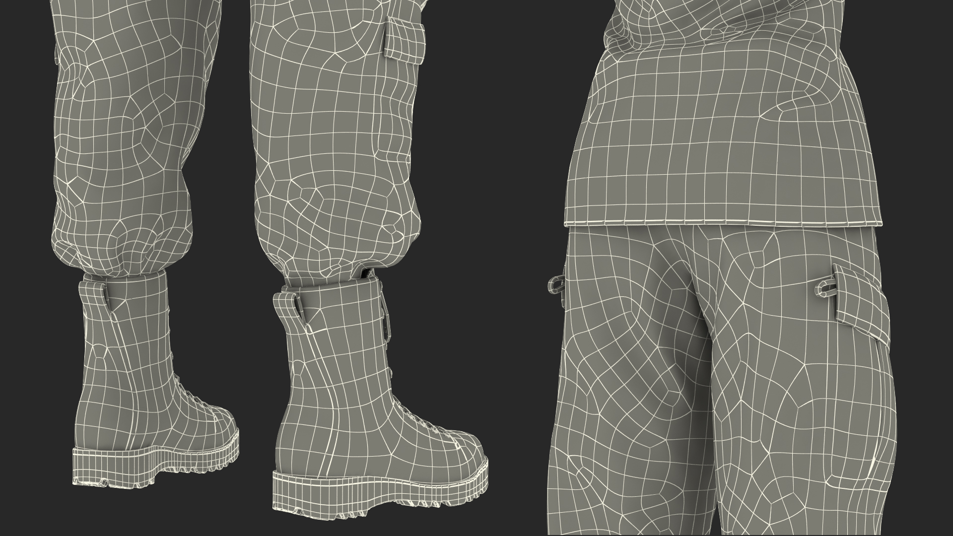 3D Female US Soldier Military ACU Uniform model