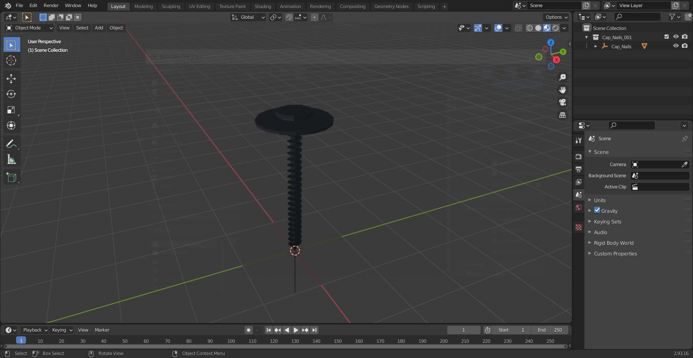 Cap Nails 3D model