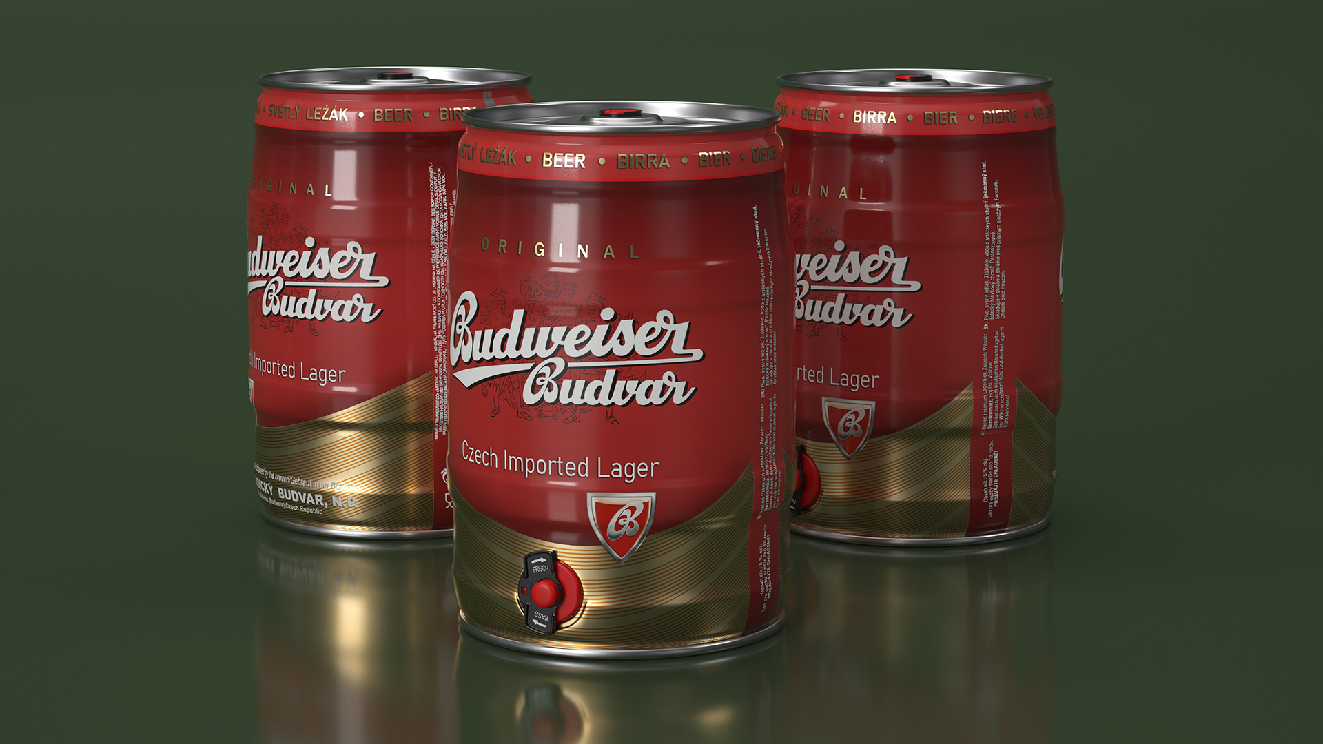 Budweiser Beer 5 Liter Barrel 3D model