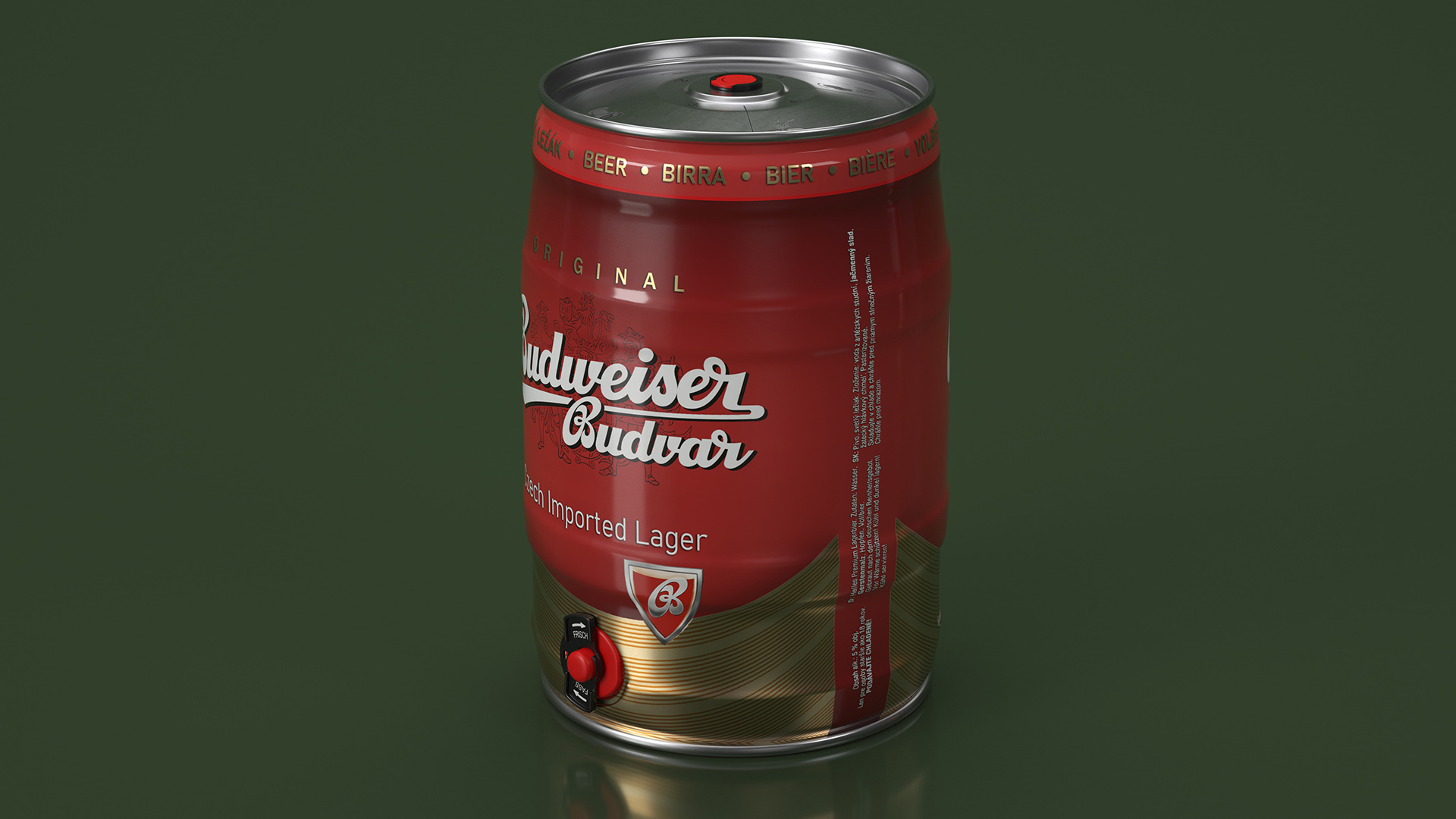 Budweiser Beer 5 Liter Barrel 3D model
