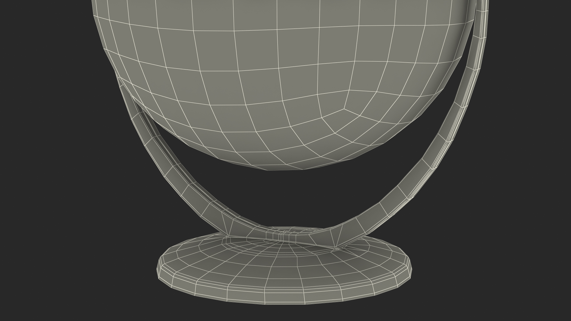 3D Black World Globe with Stand model