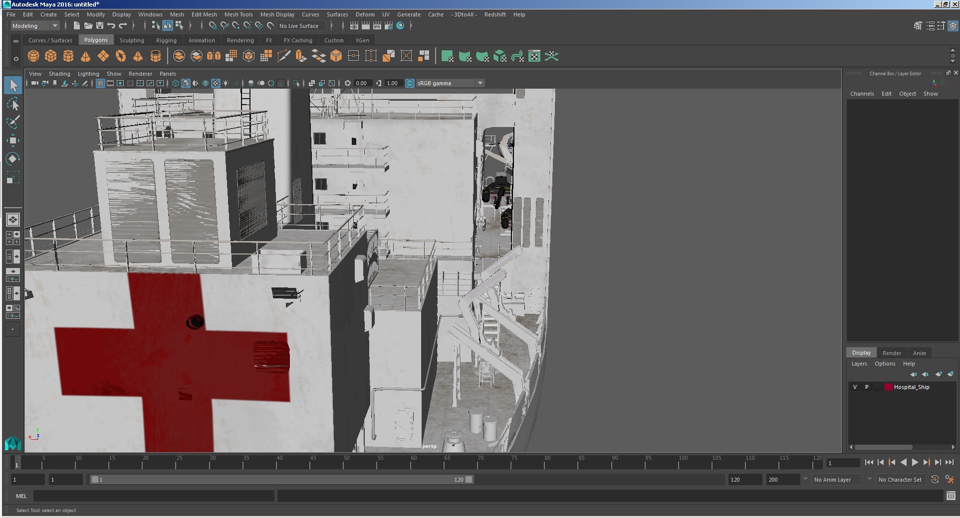 3D Hospital Ship model