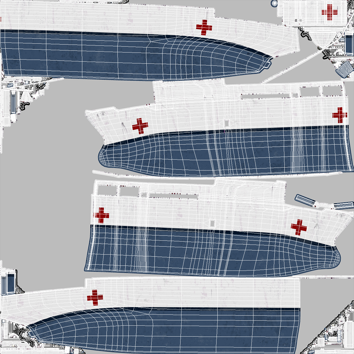 3D Hospital Ship model