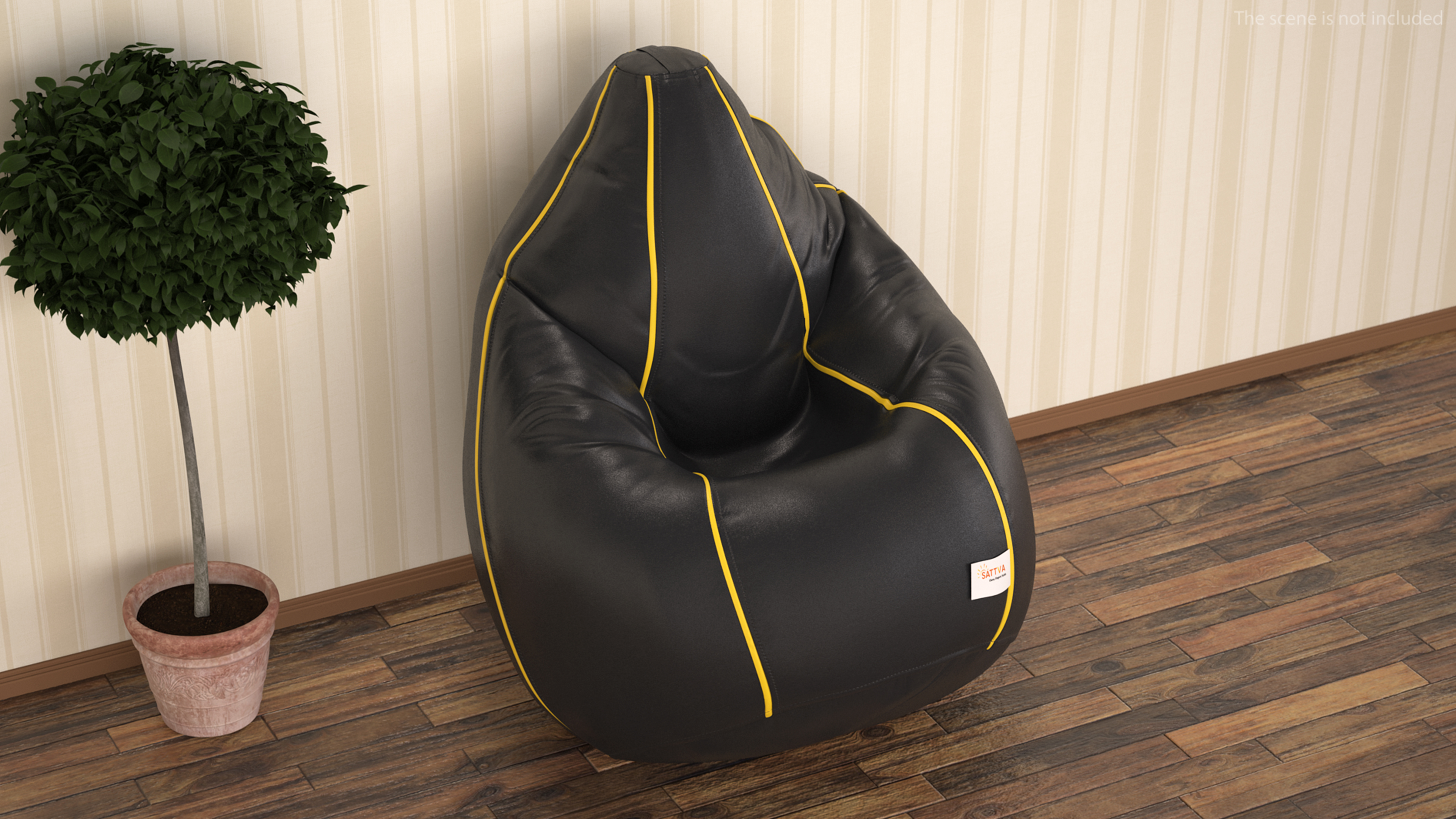 3D Sattva Black Sack-Chair model