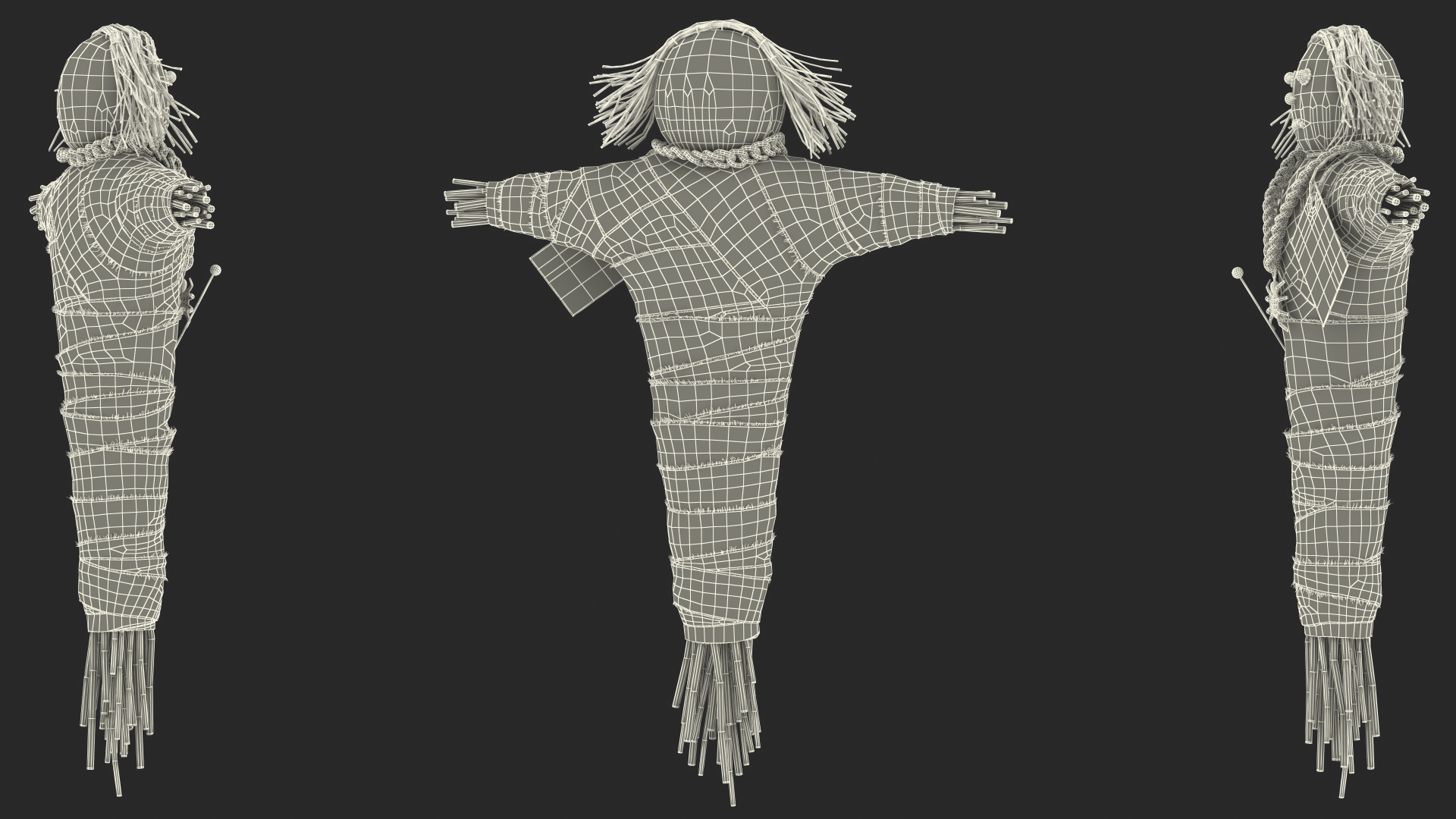 Traditional Voodoo Doll Colorful 3D