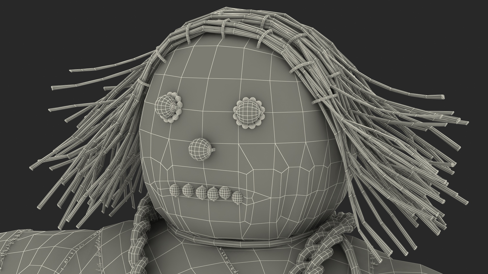 Traditional Voodoo Doll Colorful 3D