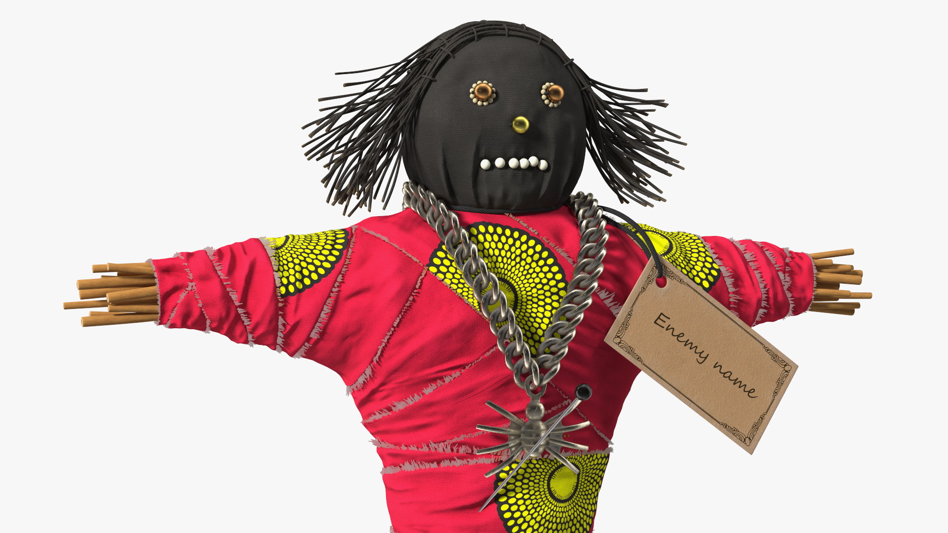 Traditional Voodoo Doll Colorful 3D
