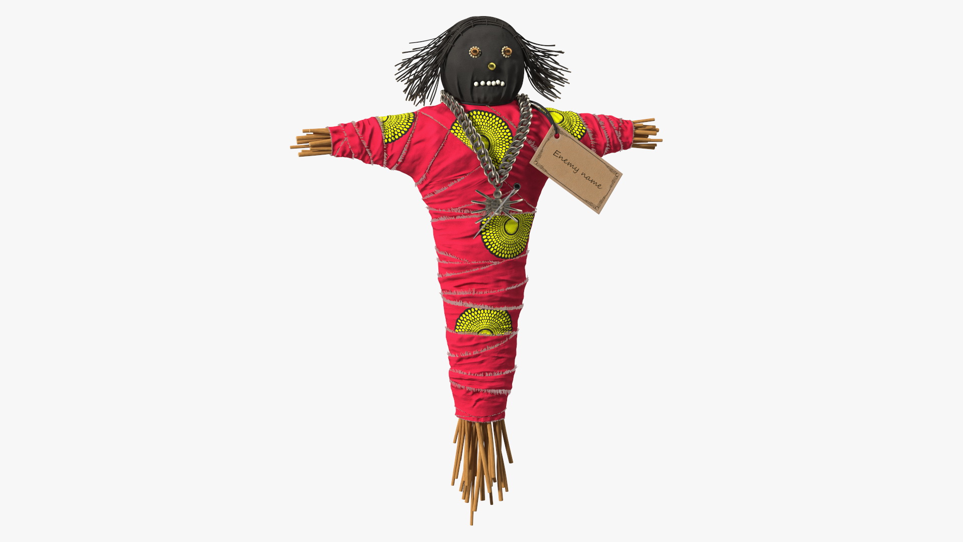 Traditional Voodoo Doll Colorful 3D