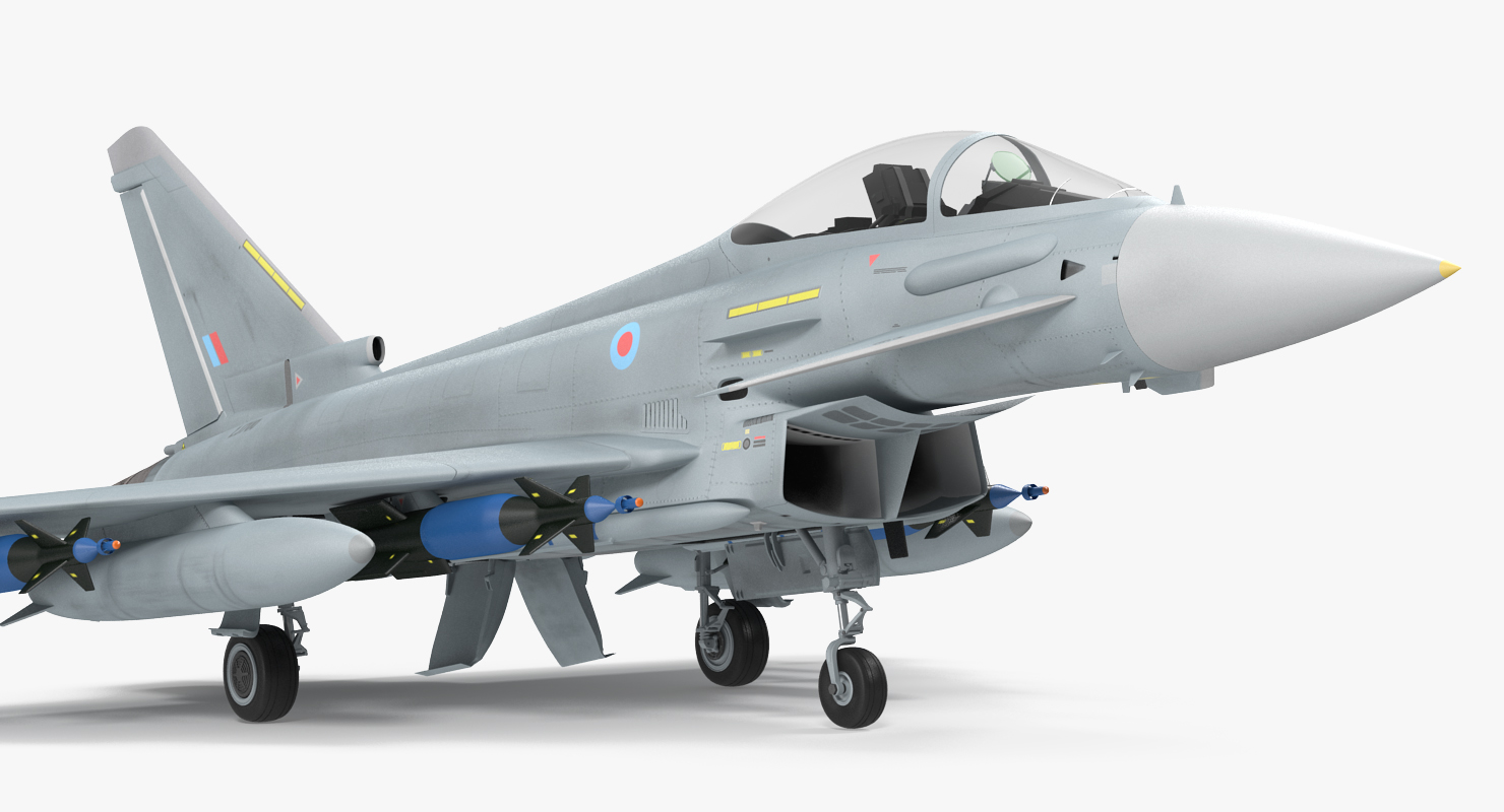 Multirole Fighter Eurofighter Typhoon Rigged 3D model