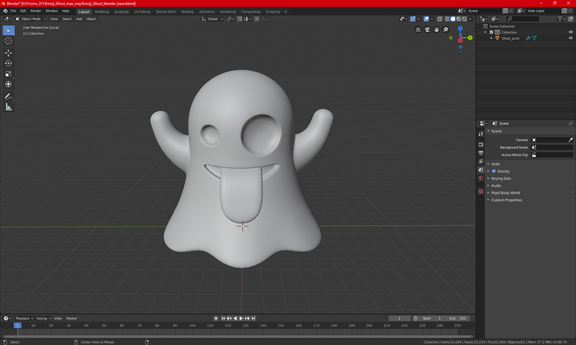 3D Emoji Ghost
