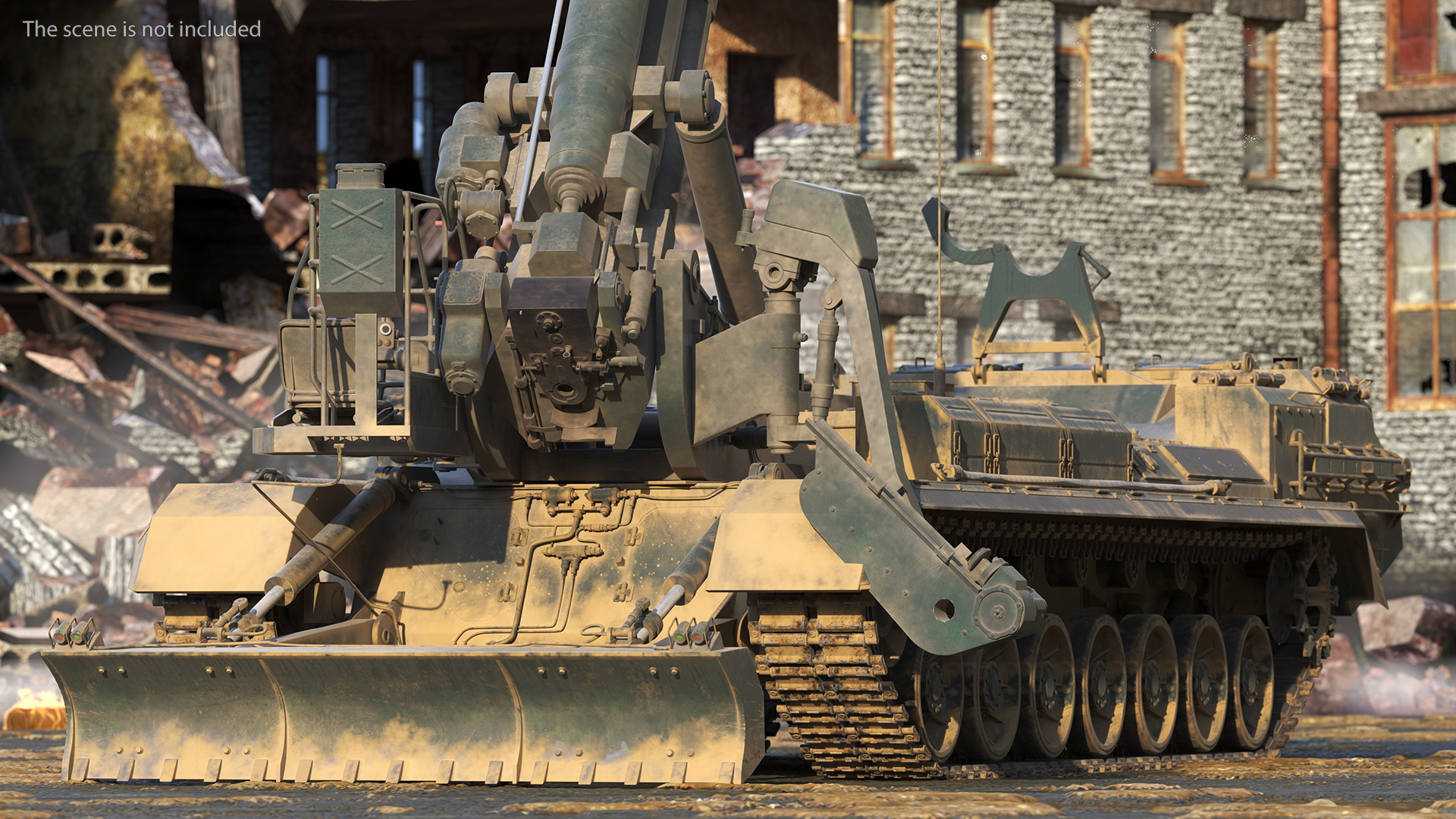 3D model 2S7 Pion Heavy Artillery Armed Position Dirty