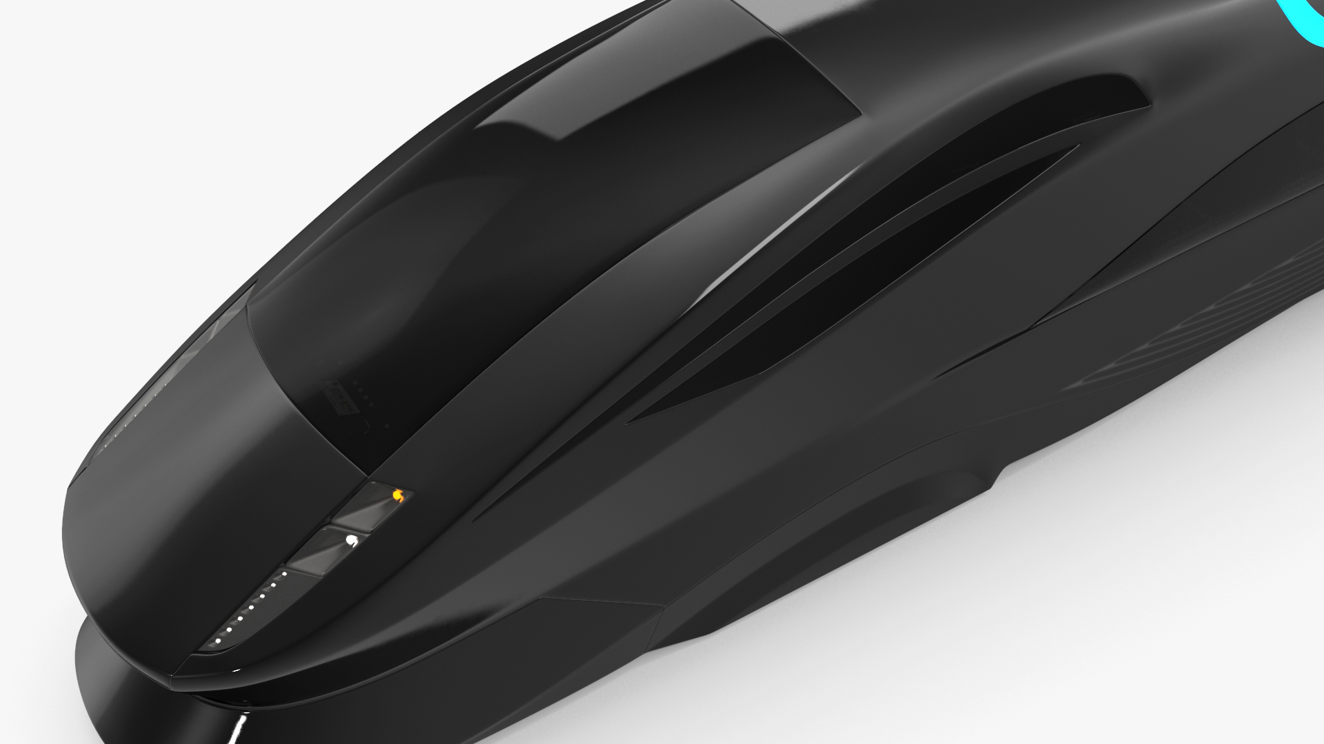 3D Futuristic Passenger Train Grey