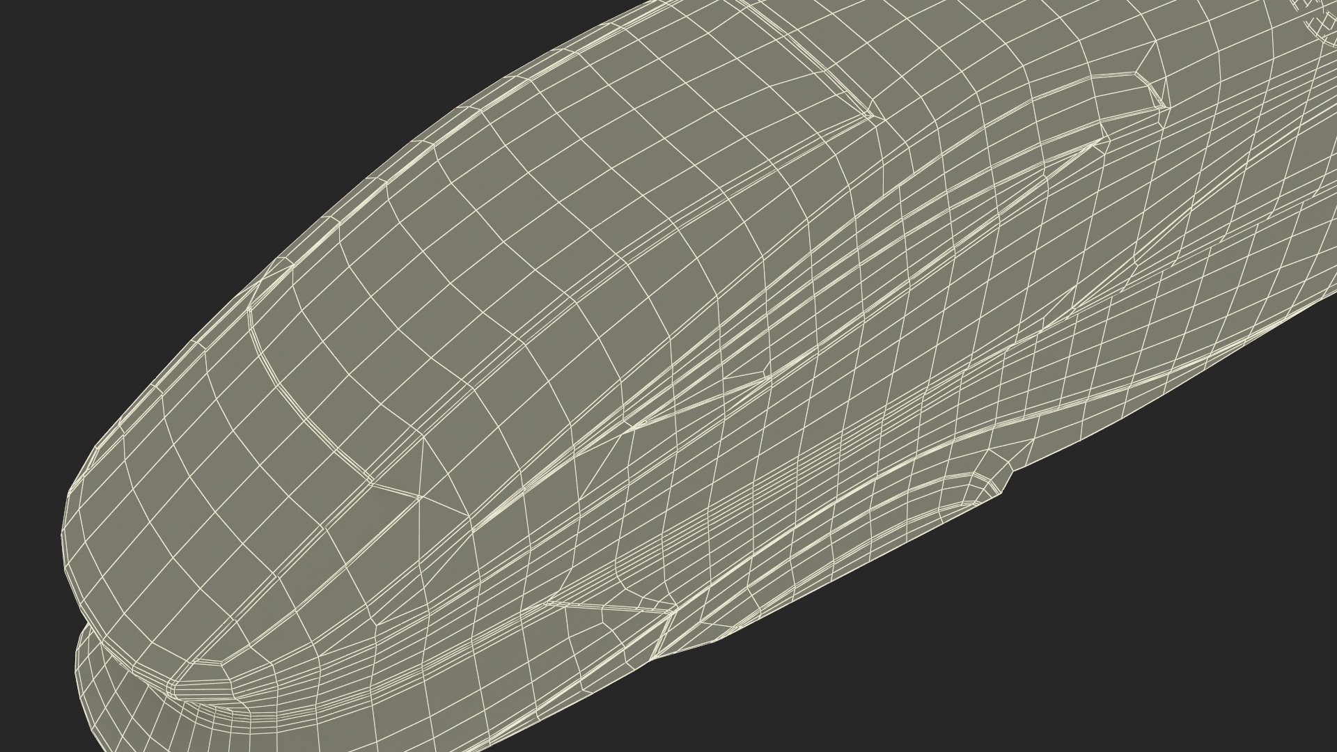 3D Futuristic Passenger Train Grey