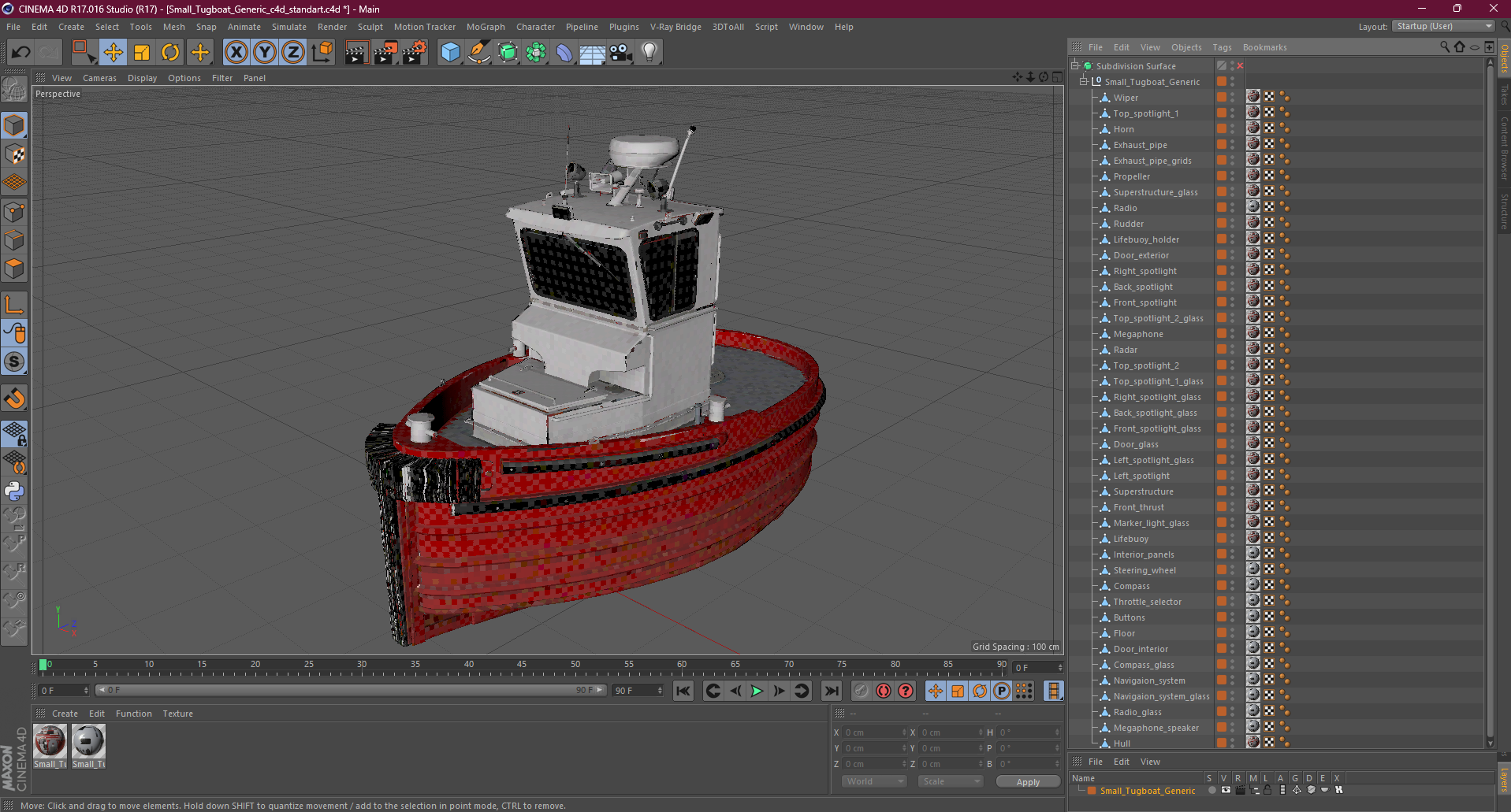 3D Small Tugboat Generic