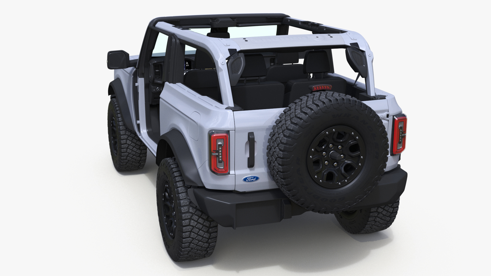 3D Ford Bronco Off Road SUV Iconic Silver model