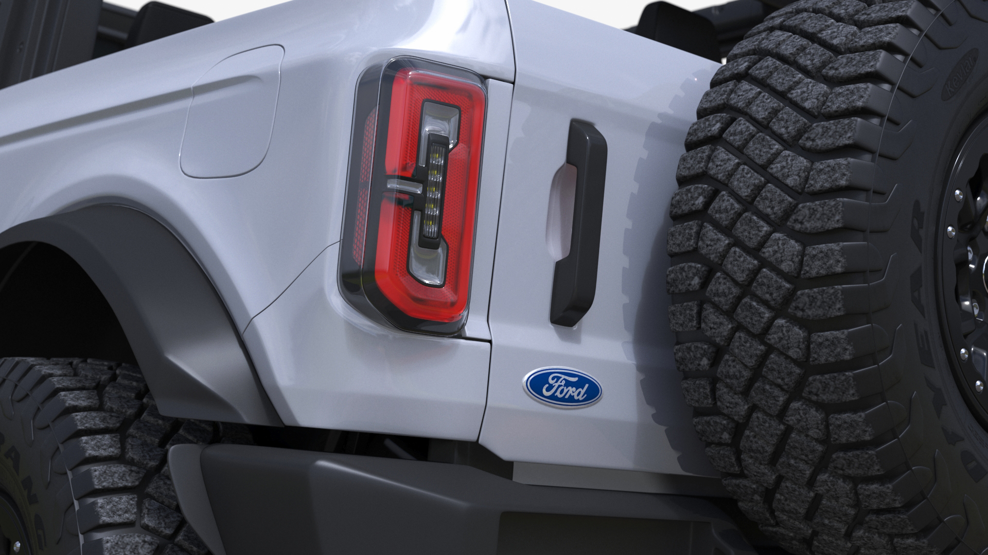 3D Ford Bronco Off Road SUV Iconic Silver model
