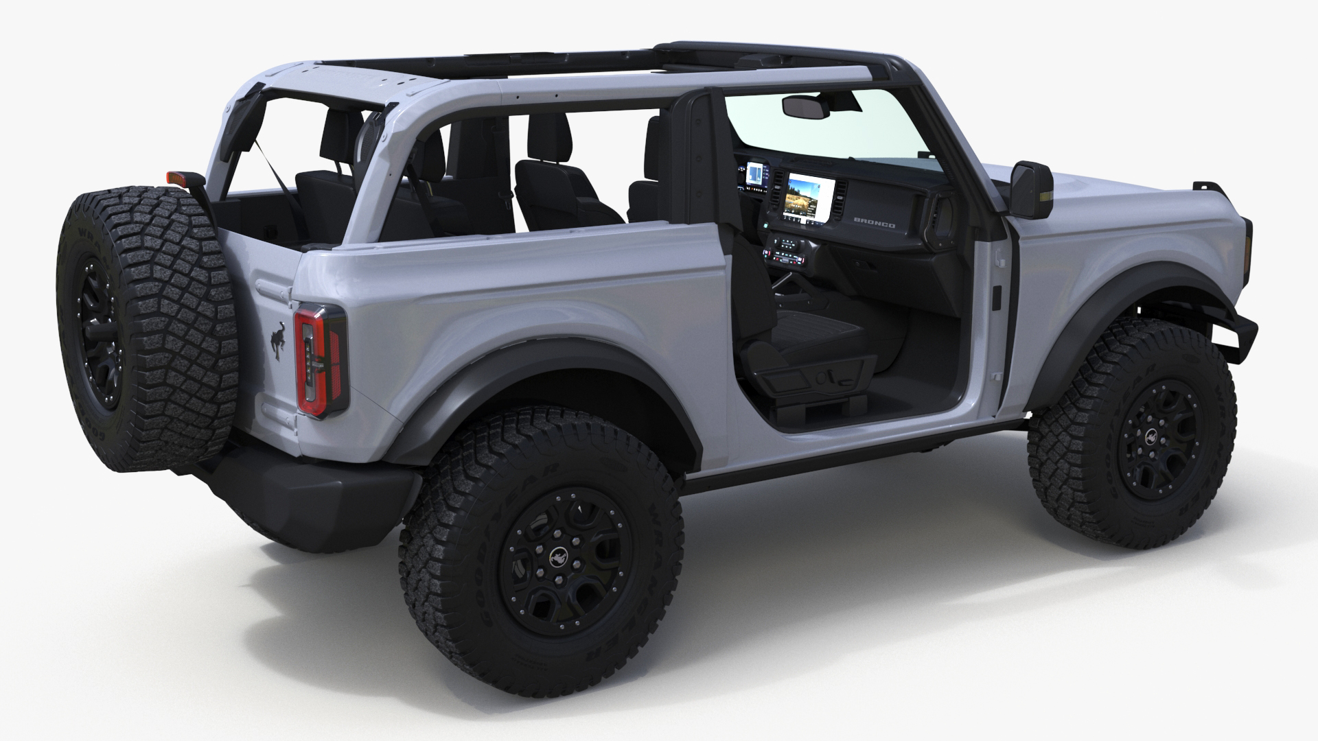 3D Ford Bronco Off Road SUV Iconic Silver model