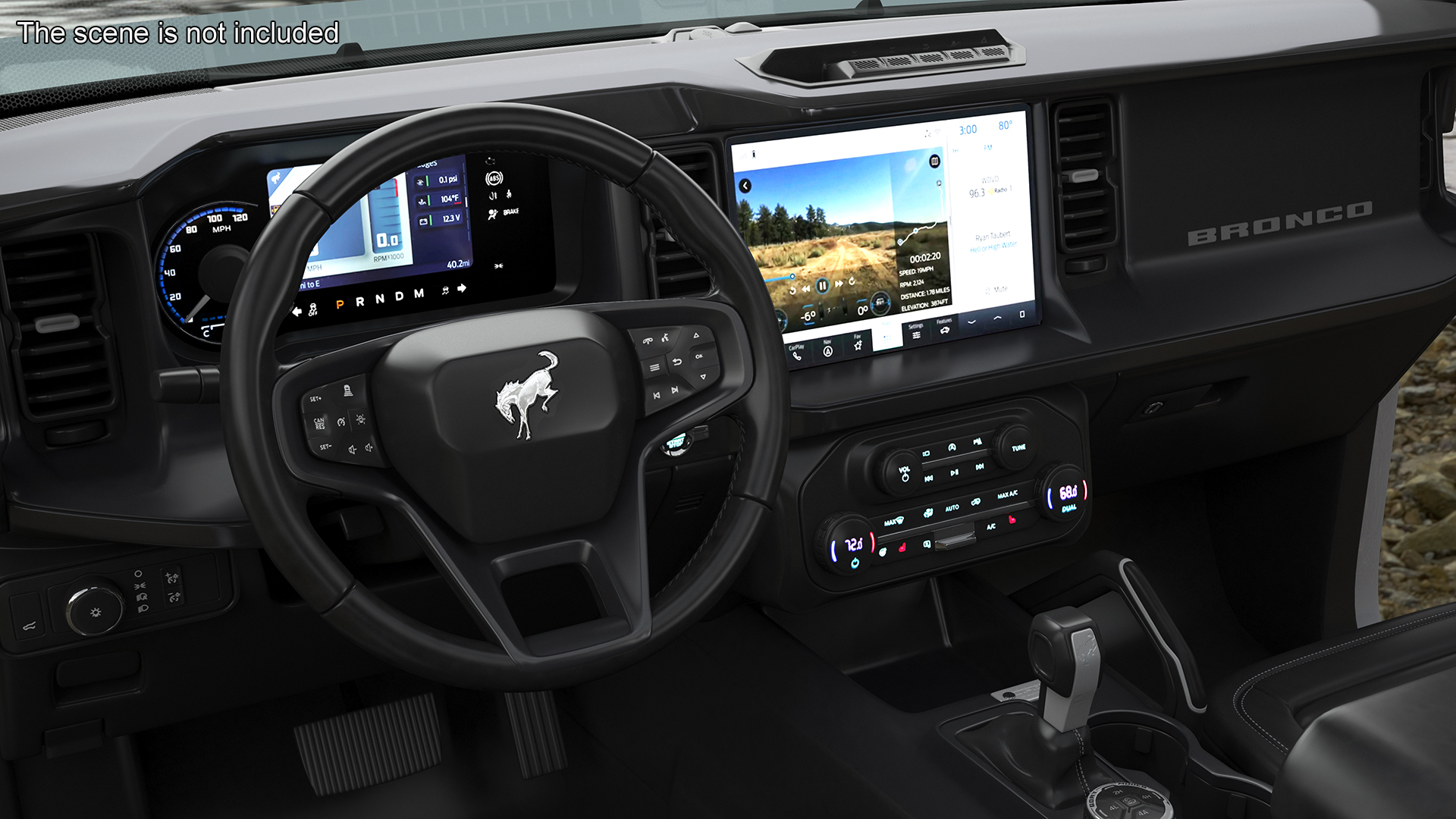 3D Ford Bronco Off Road SUV Iconic Silver model