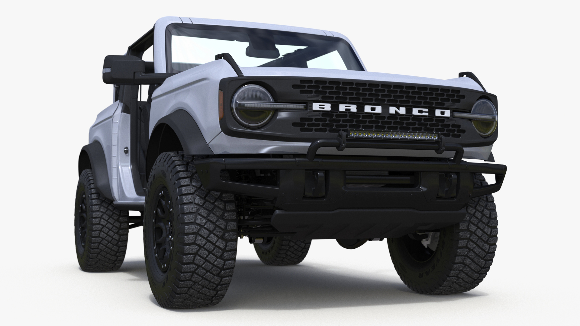 3D Ford Bronco Off Road SUV Iconic Silver model