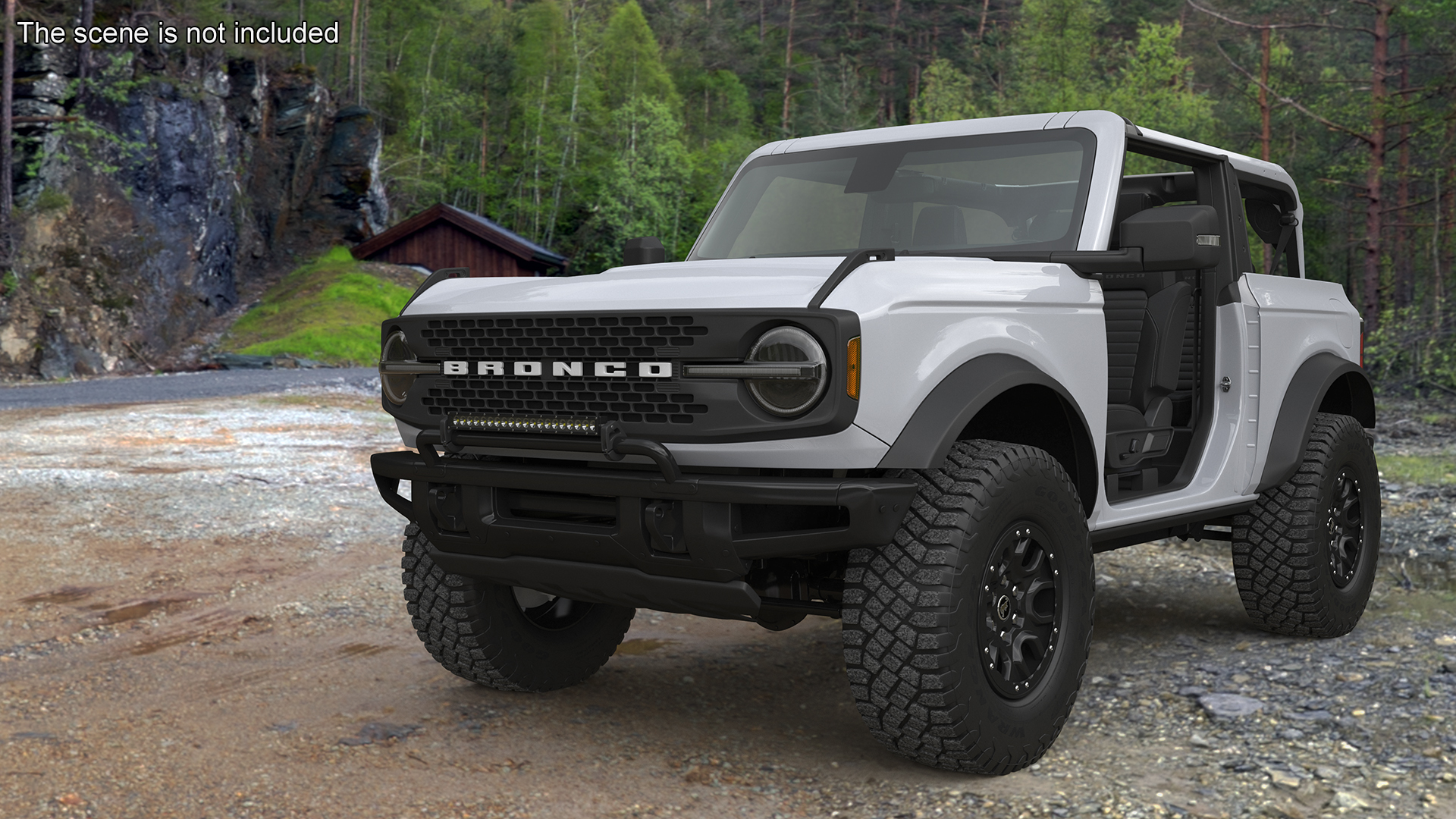 3D Ford Bronco Off Road SUV Iconic Silver model