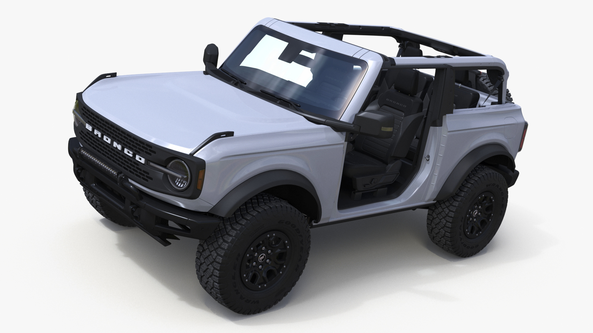 3D Ford Bronco Off Road SUV Iconic Silver model