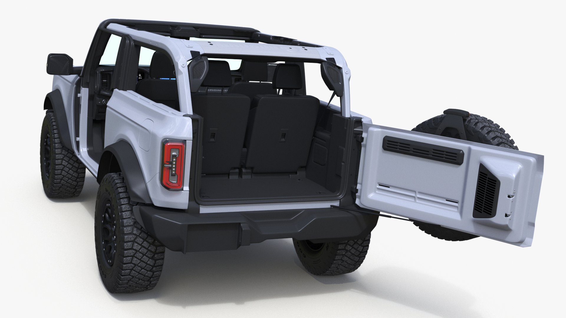 3D Ford Bronco Off Road SUV Iconic Silver model