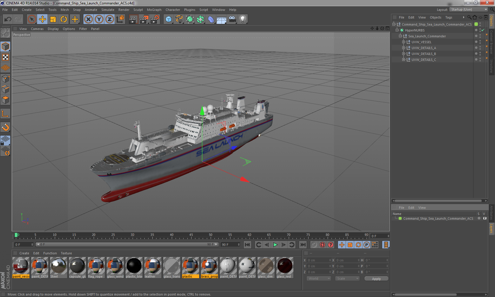 Command Ship Sea Launch Commander ACS 3D