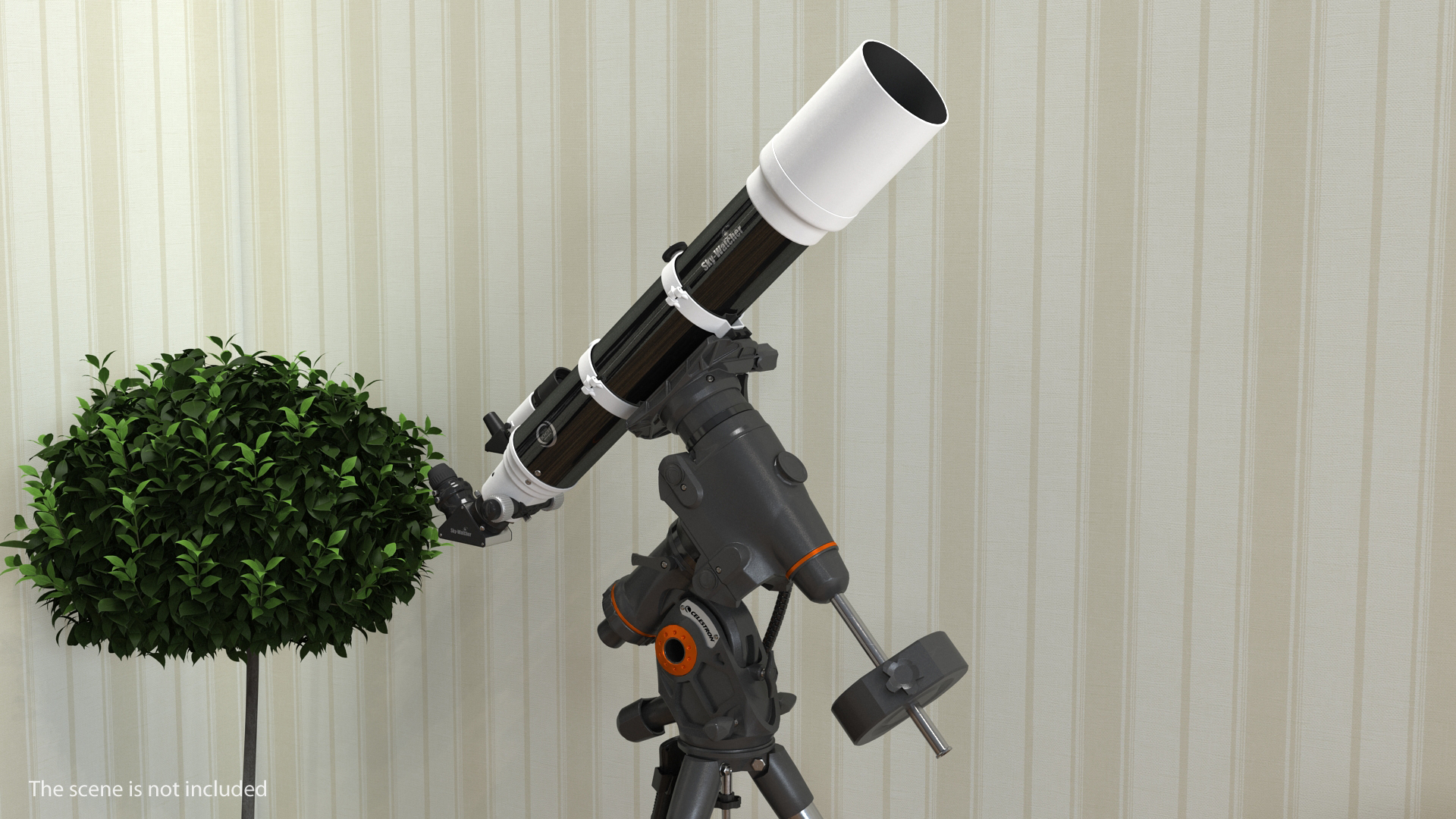 3D Sky-Watcher 120ED Telescope with Celestron Equatorial Mount Tripod