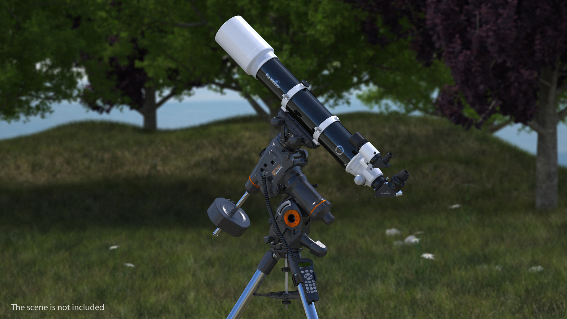 3D Sky-Watcher 120ED Telescope with Celestron Equatorial Mount Tripod