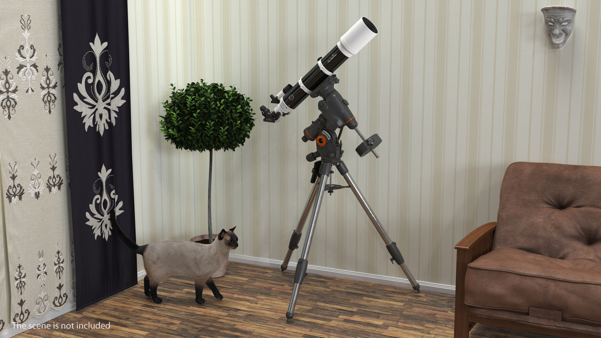 3D Sky-Watcher 120ED Telescope with Celestron Equatorial Mount Tripod