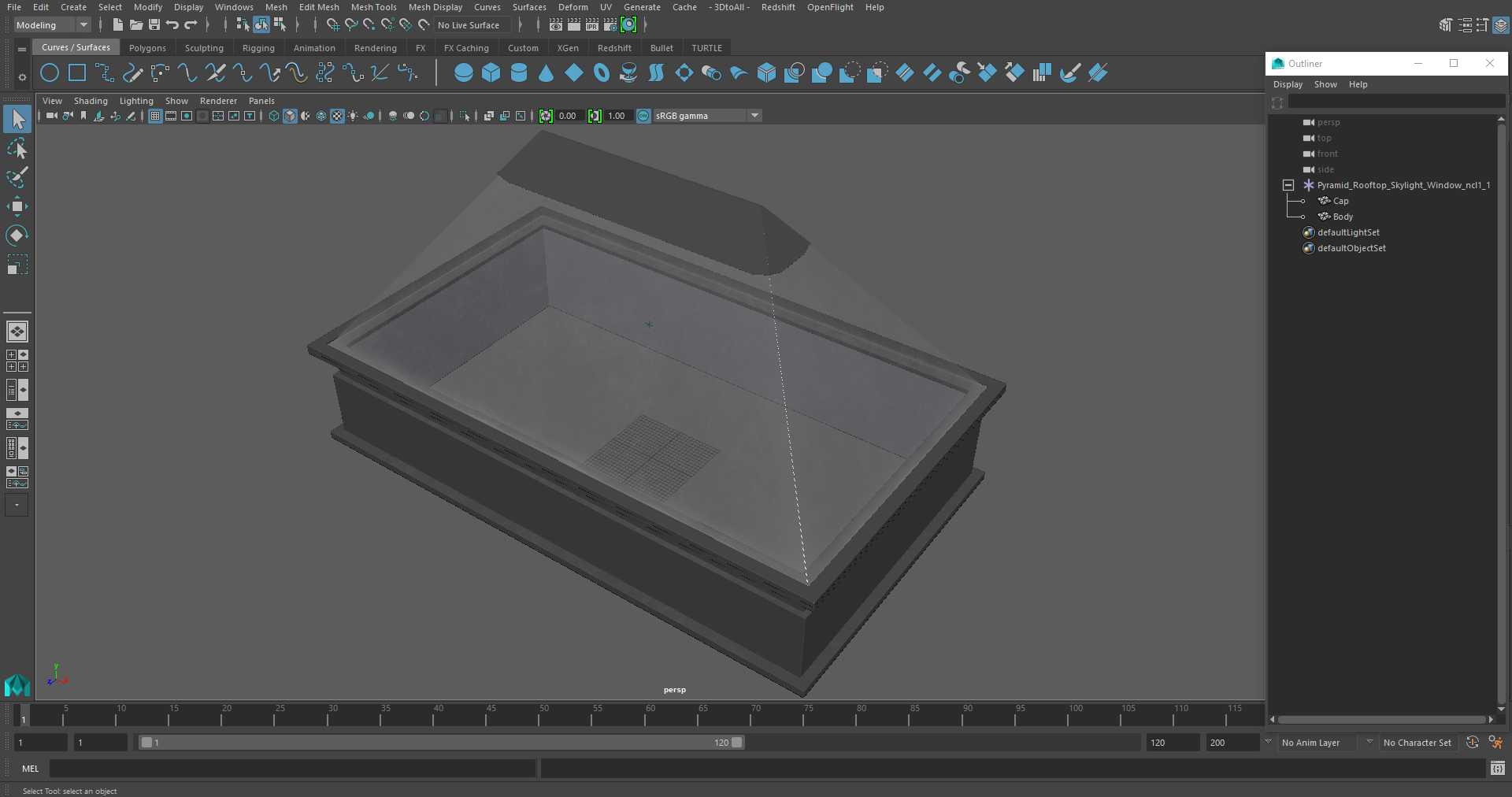 3D Pyramid Rooftop Skylight Window