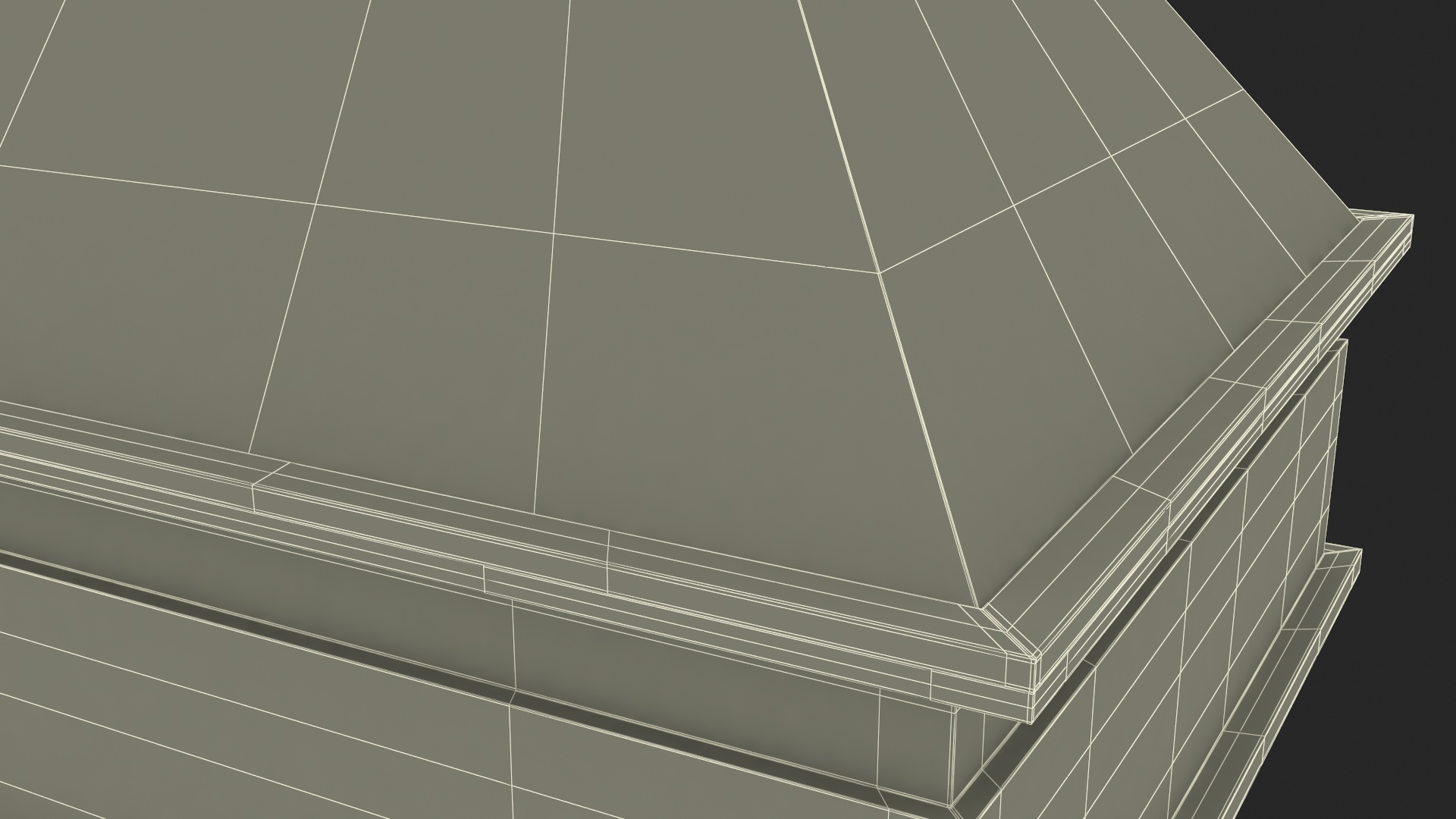 3D Pyramid Rooftop Skylight Window