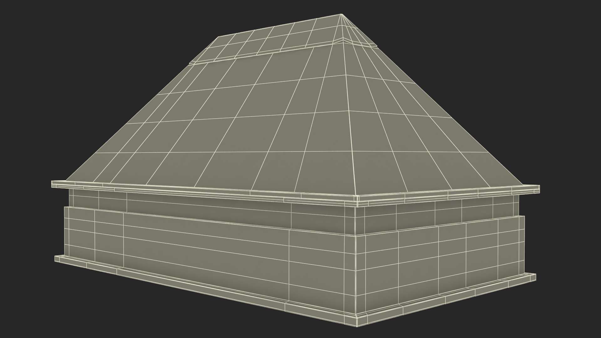 3D Pyramid Rooftop Skylight Window