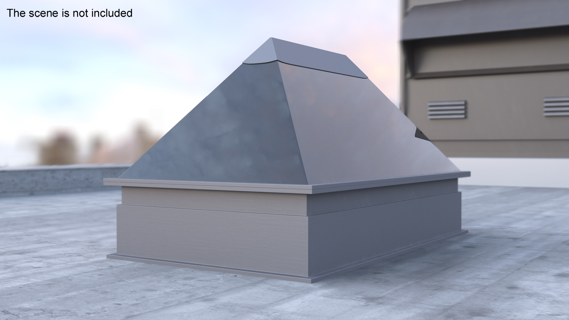 3D Pyramid Rooftop Skylight Window
