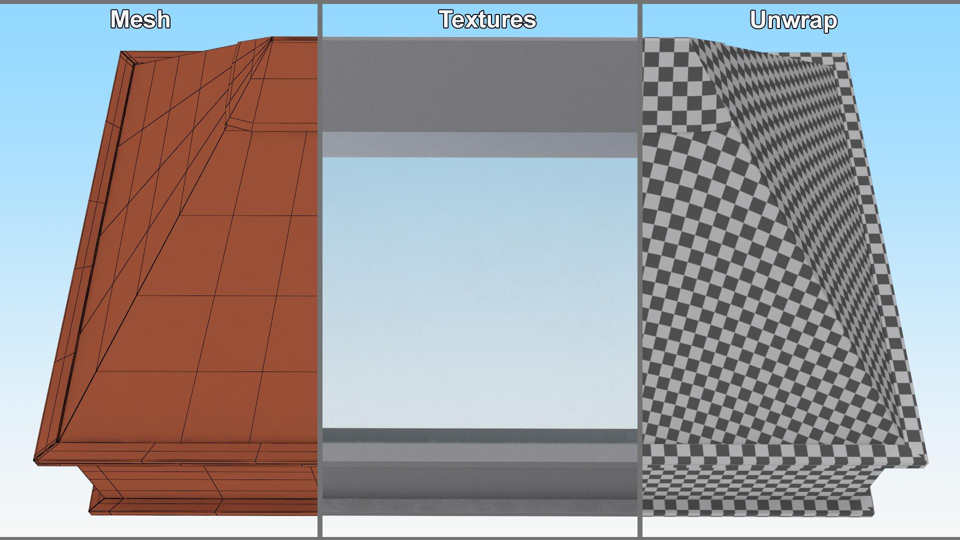 3D Pyramid Rooftop Skylight Window