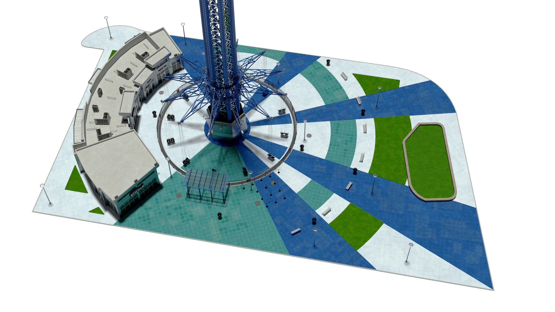 3D model Orlando StarFlyer Attraction Rigged