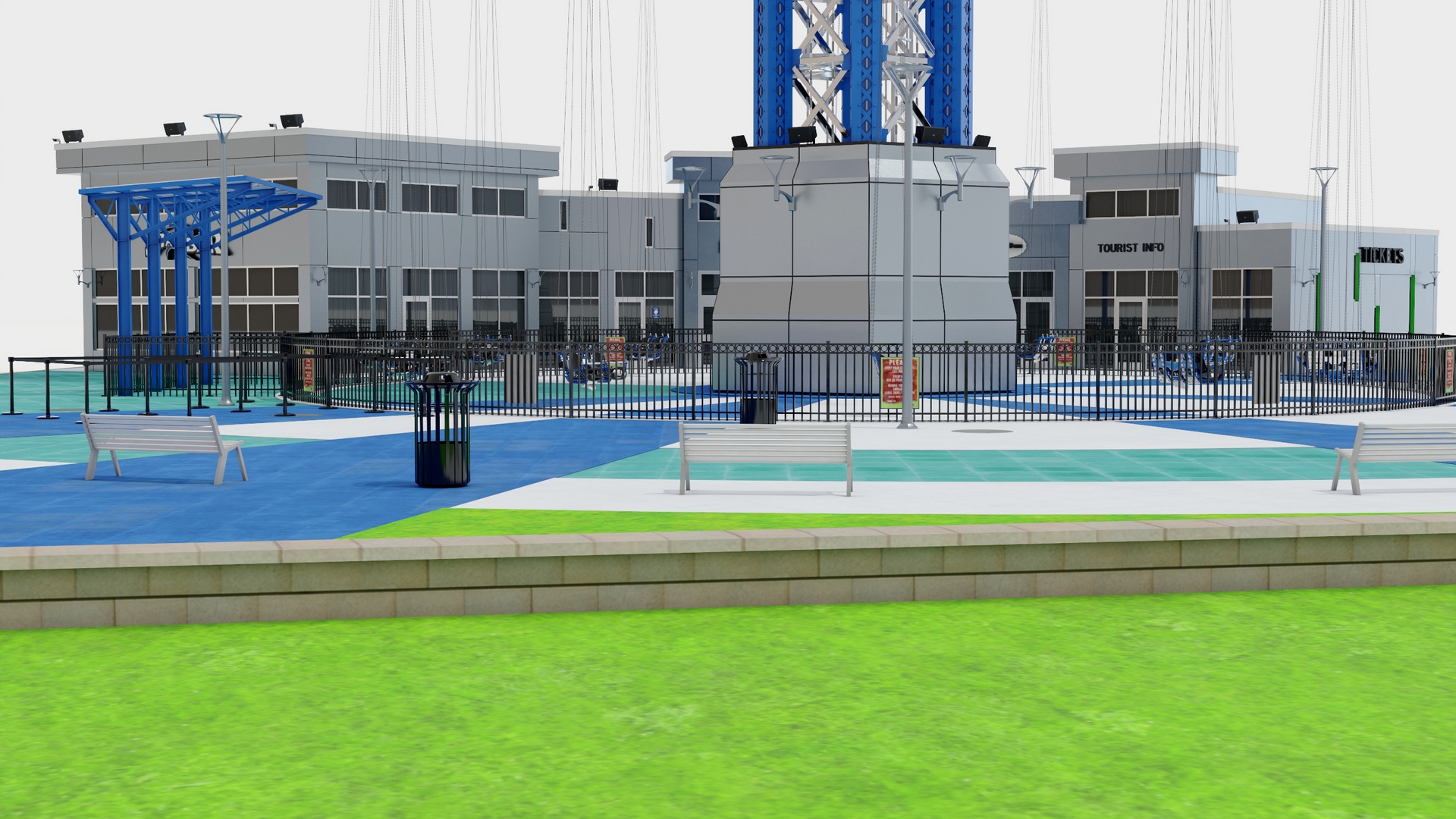 3D model Orlando StarFlyer Attraction Rigged