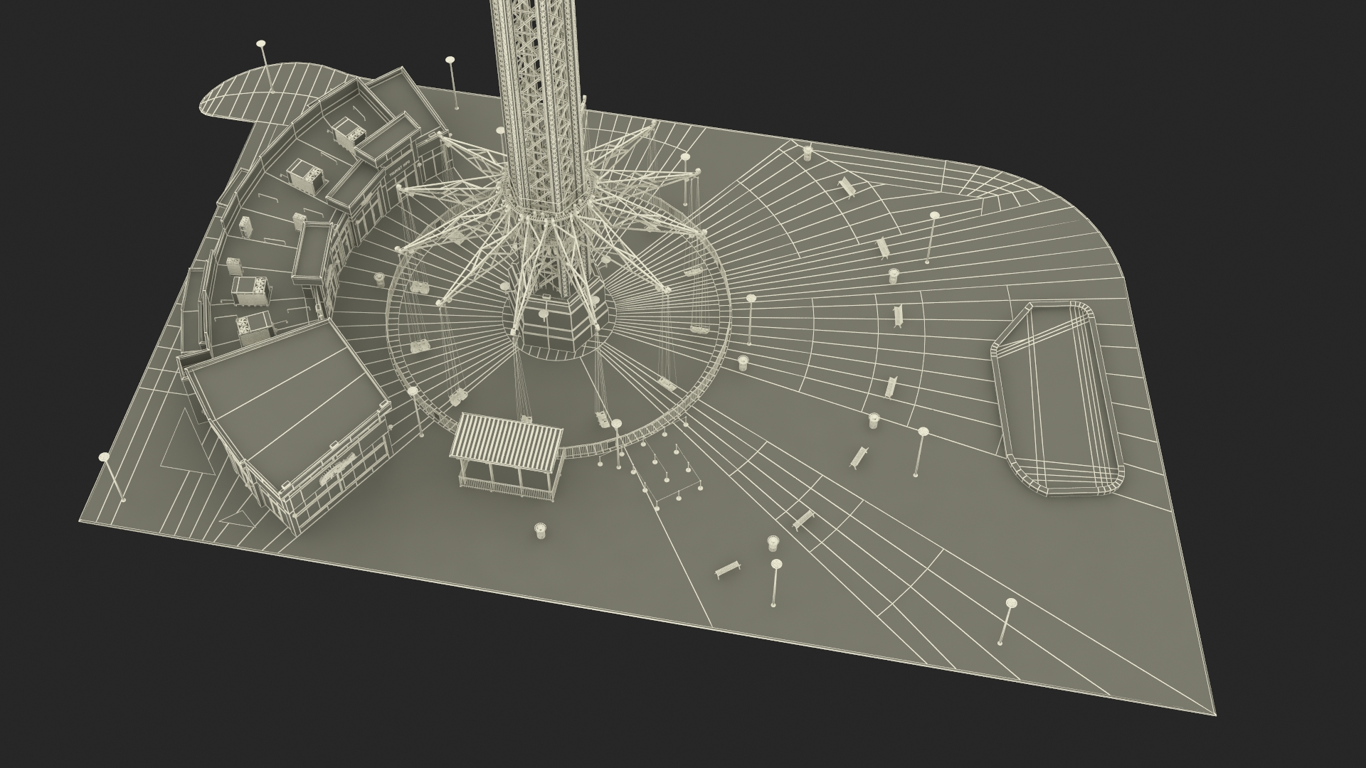 3D model Orlando StarFlyer Attraction Rigged