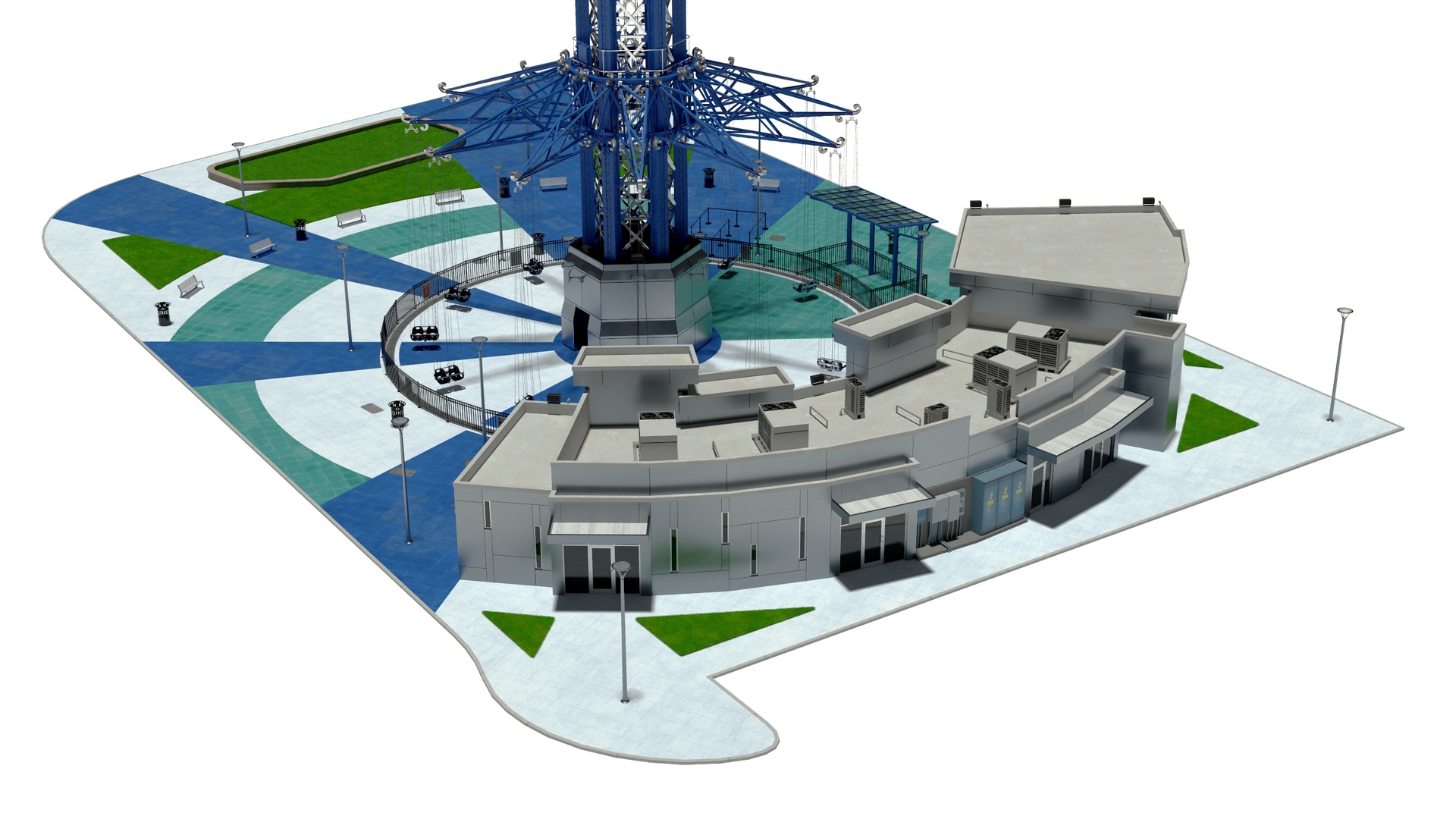 3D model Orlando StarFlyer Attraction Rigged
