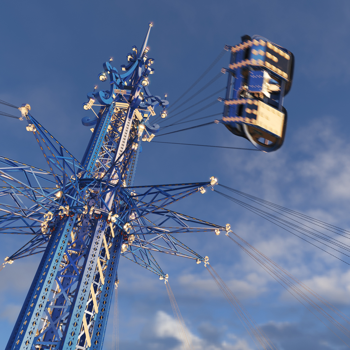 3D model Orlando StarFlyer Attraction Rigged