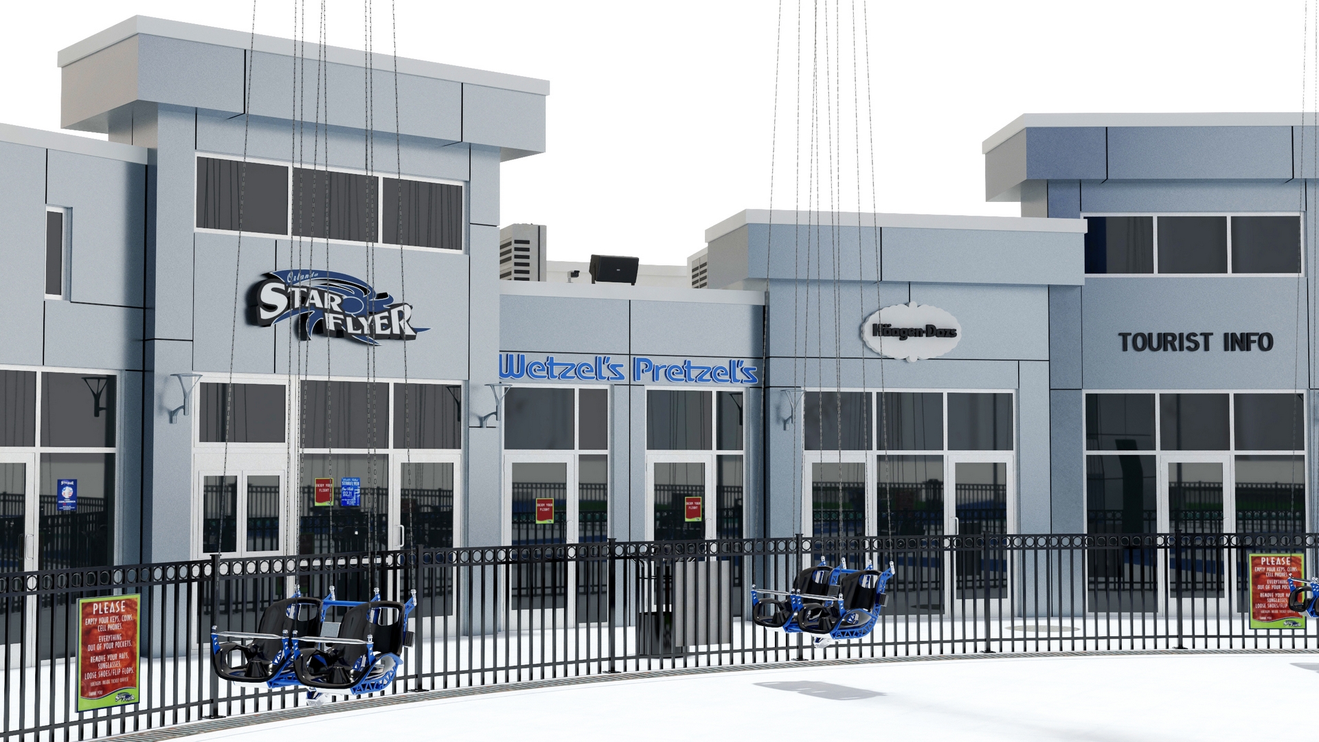 3D model Orlando StarFlyer Attraction Rigged