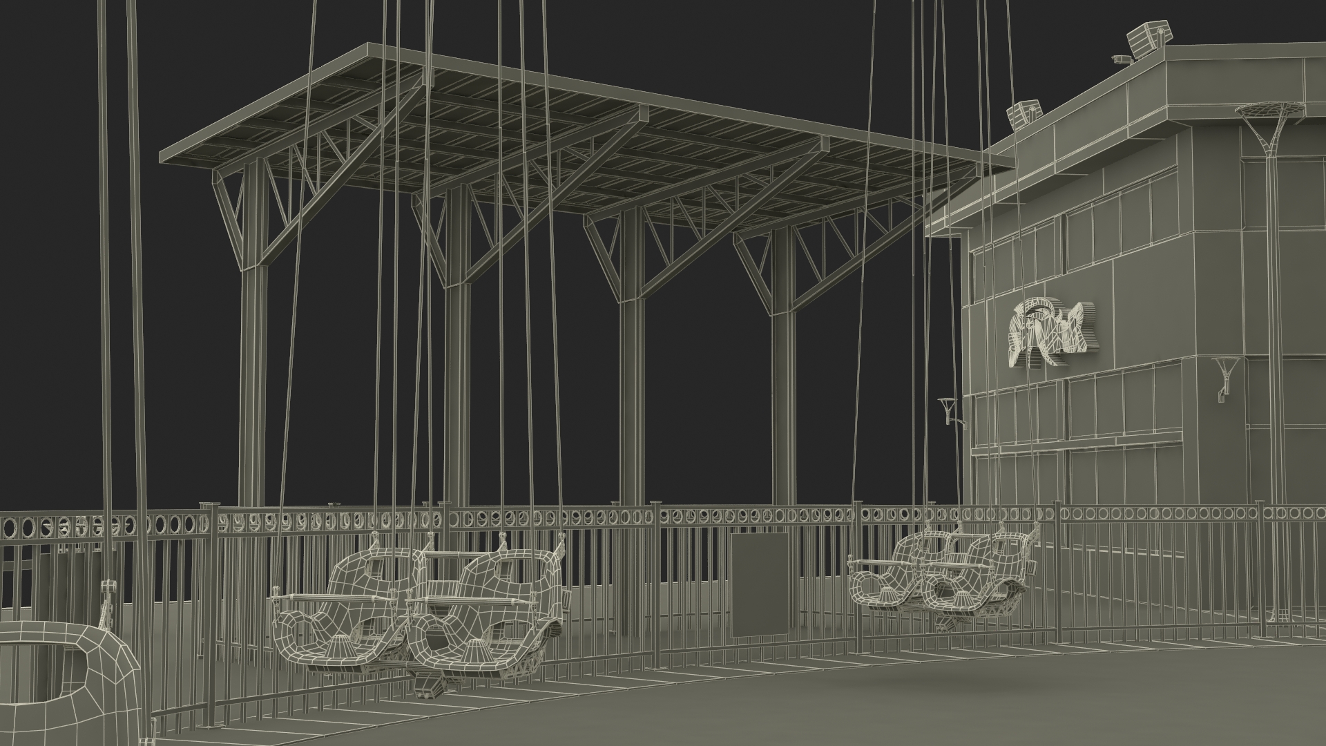 3D model Orlando StarFlyer Attraction Rigged