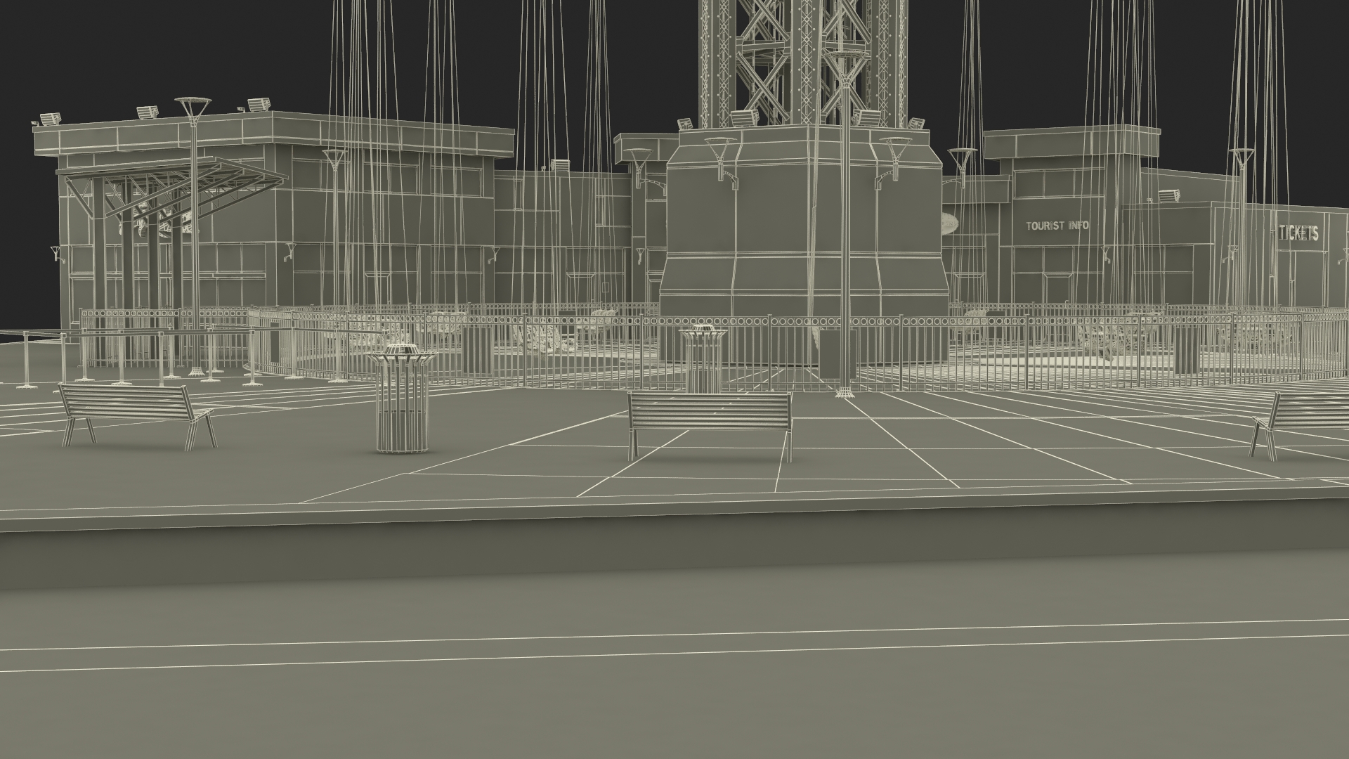 3D model Orlando StarFlyer Attraction Rigged
